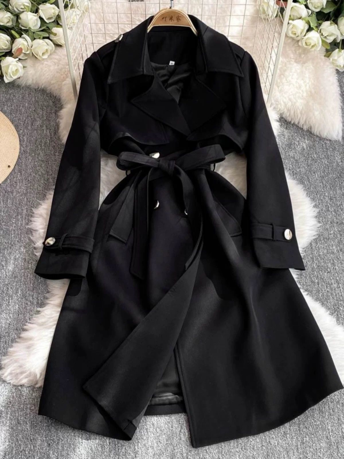 Cue the paparazzi trench coat COA112 image