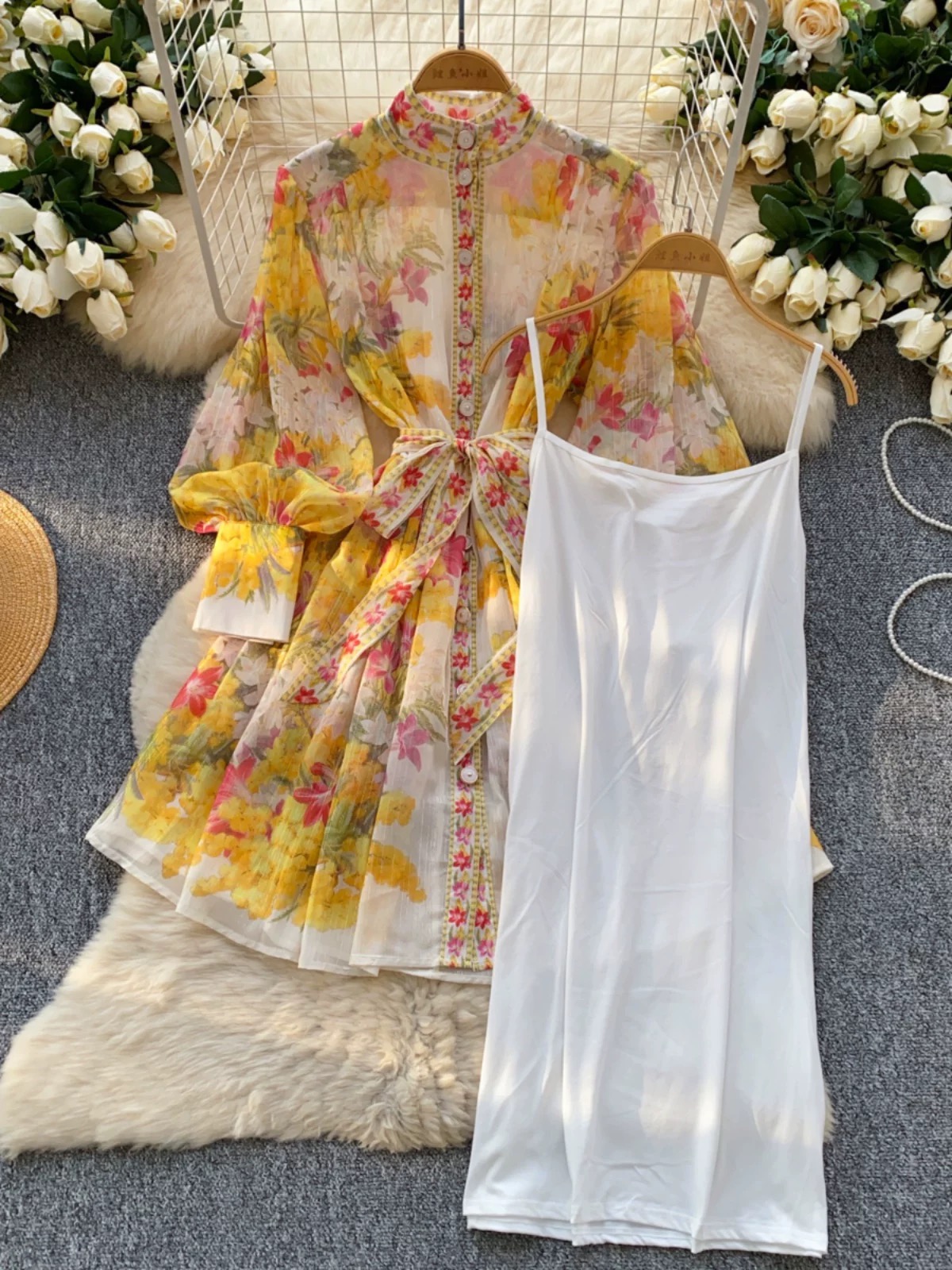 Italian vacation print dress ED203 image