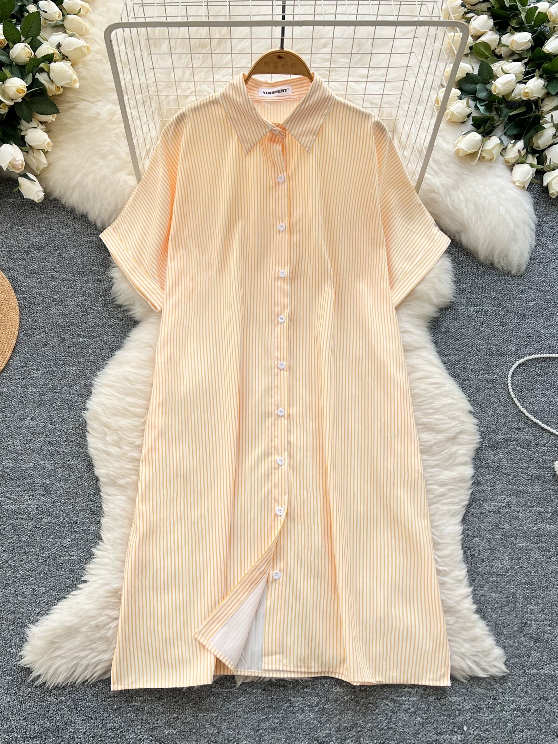 Palm trees and ocean shirt dress SD125 image