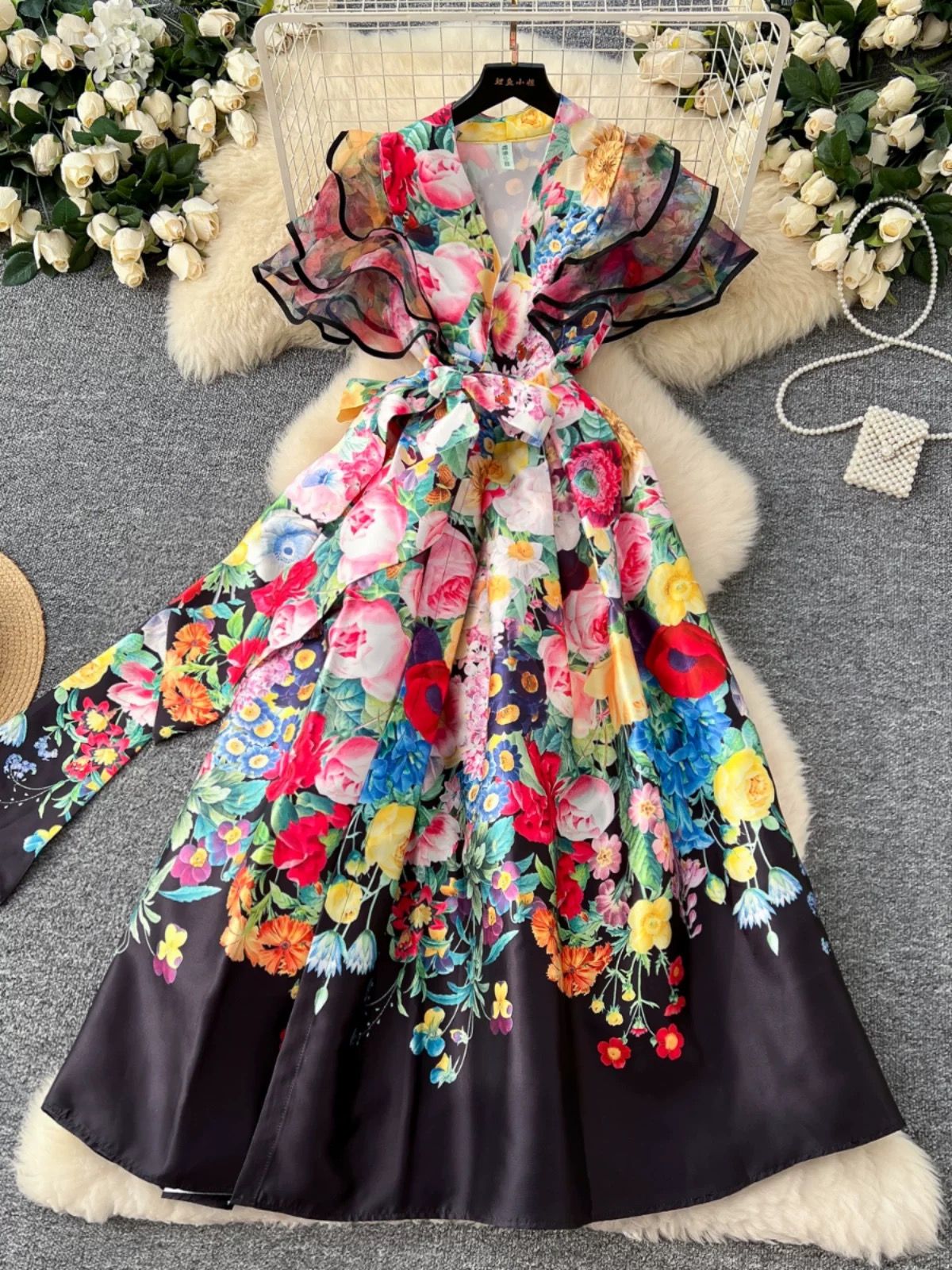 Send me flowers floral dress ED208 image