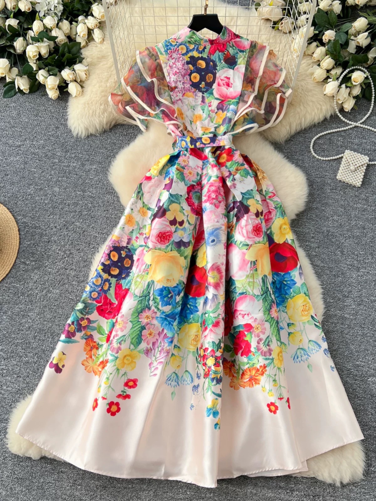 Send me flowers floral dress ED208 image
