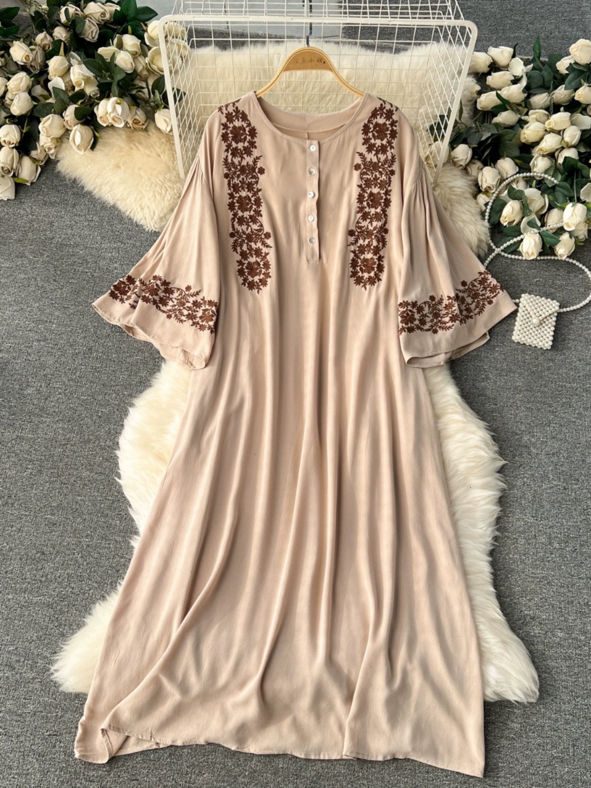 Fast living embroidery dress CD1317 image