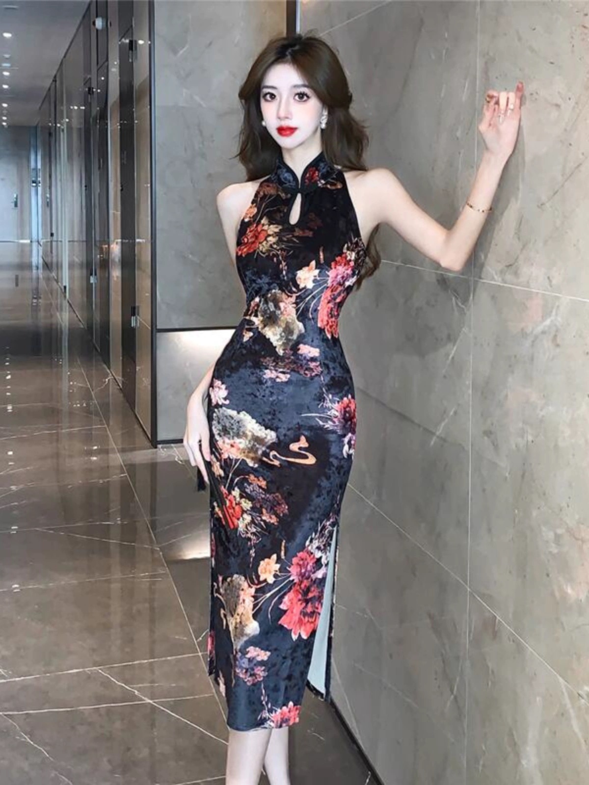 Turn up the music qipao dress Q104 image