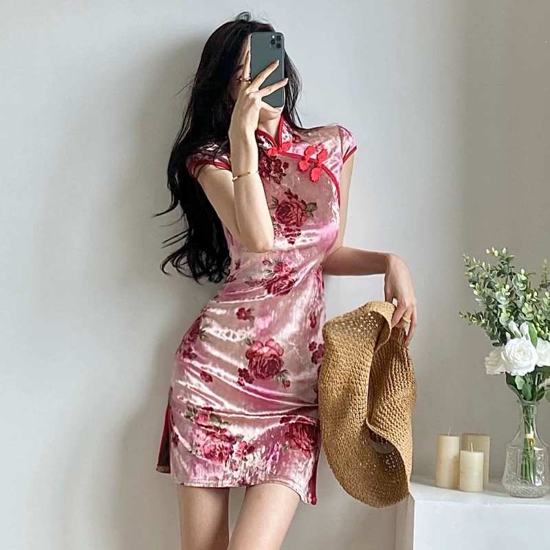 Looking curvy qipao dress Q108 image