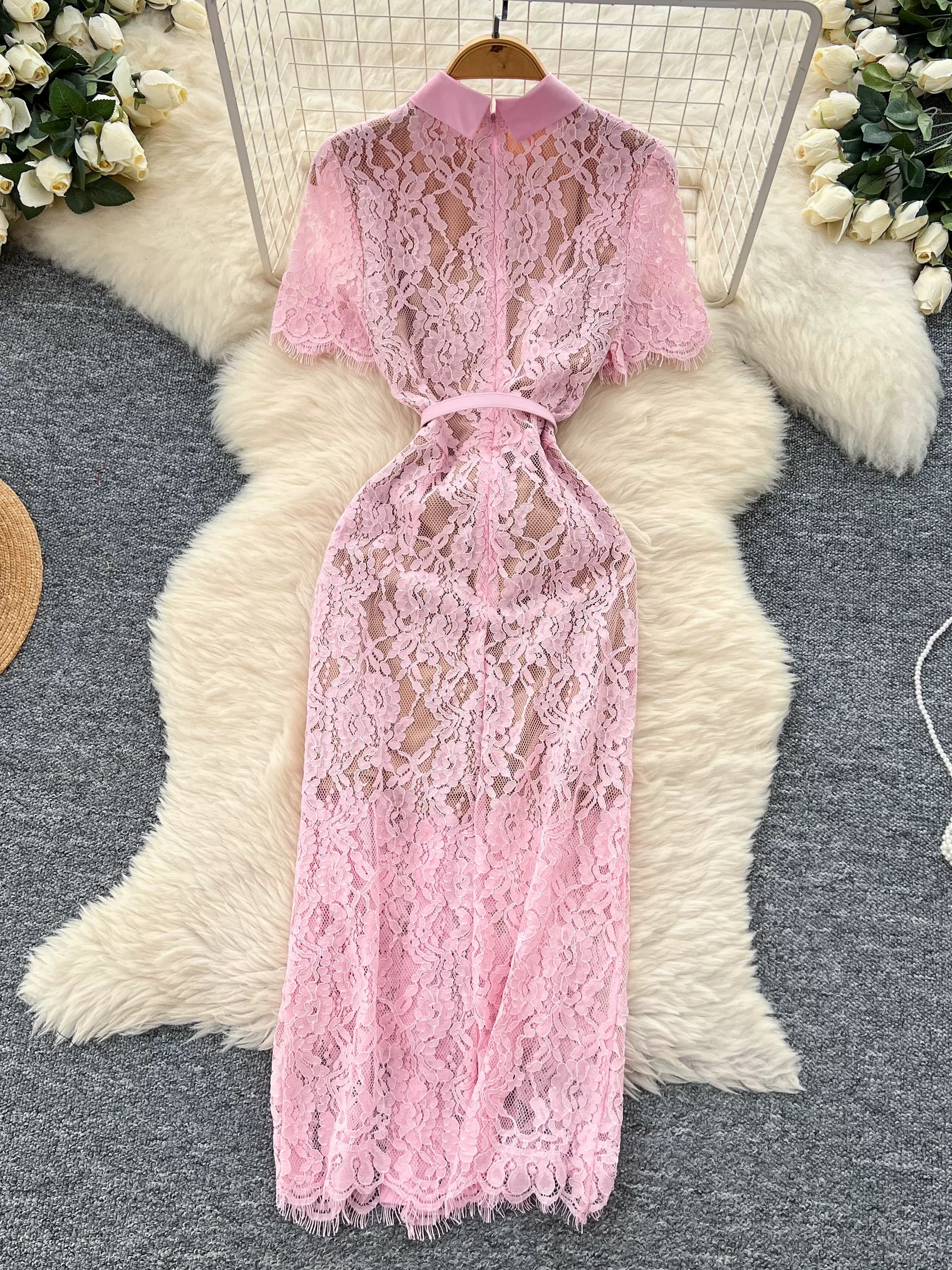 1990’s baddie lace dress FBC404 image