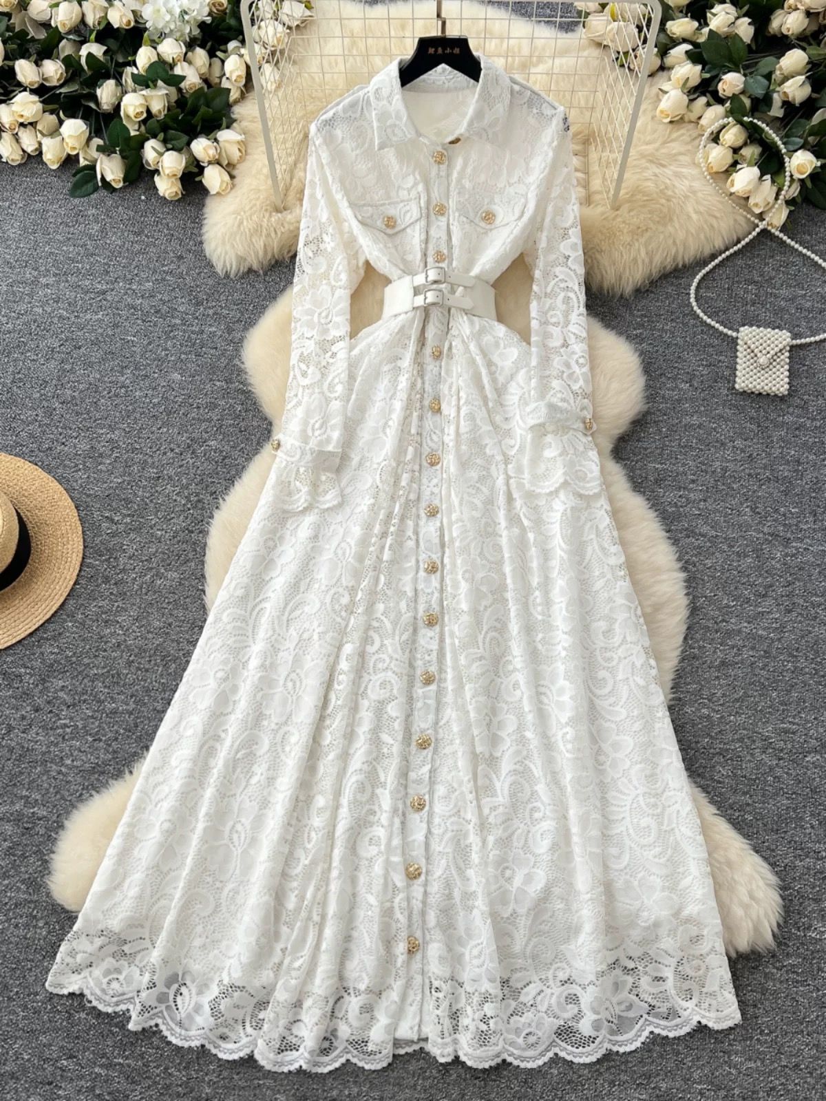 City at night lace dress FD1239 image