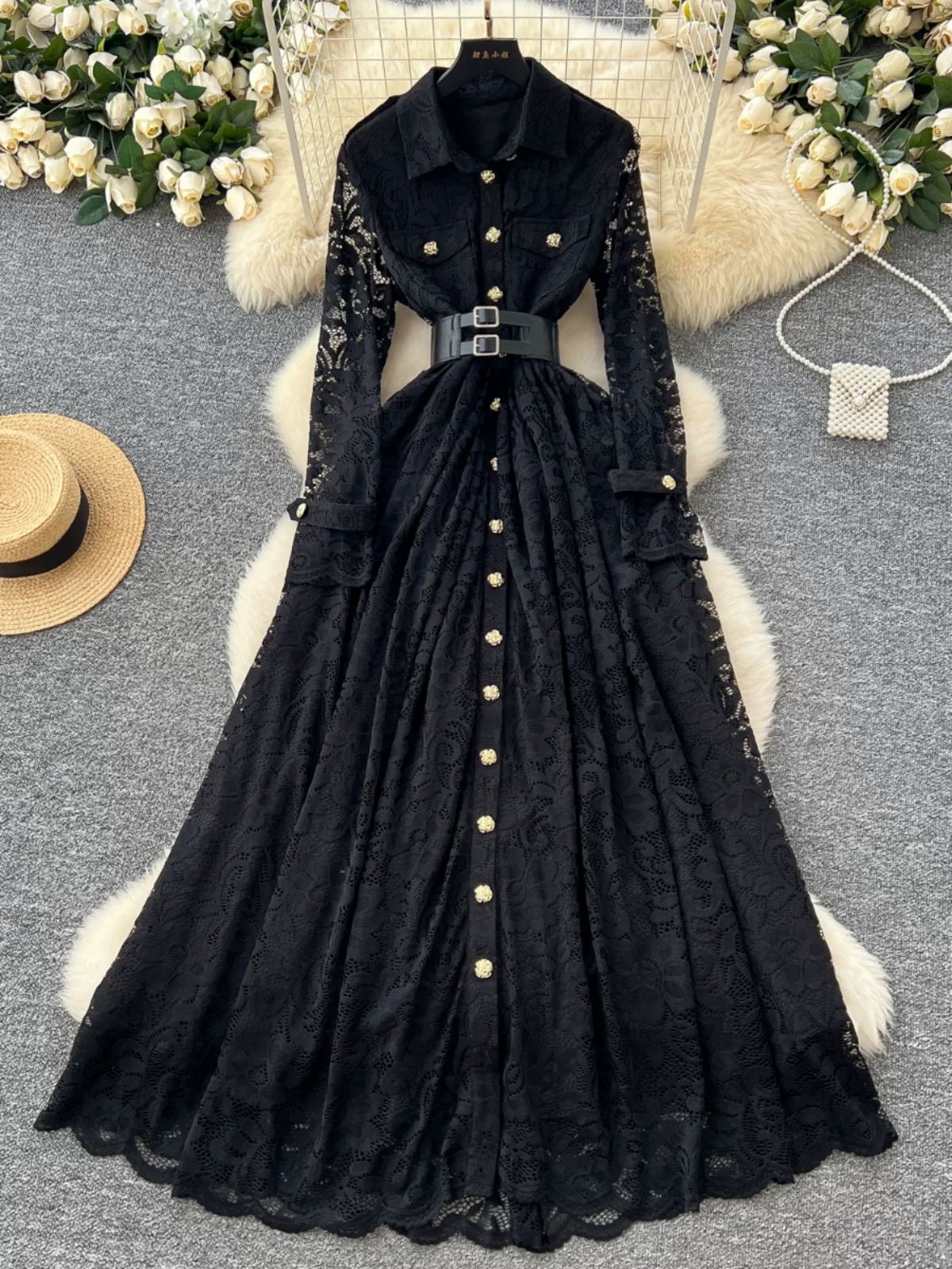 City at night lace dress FD1239 image