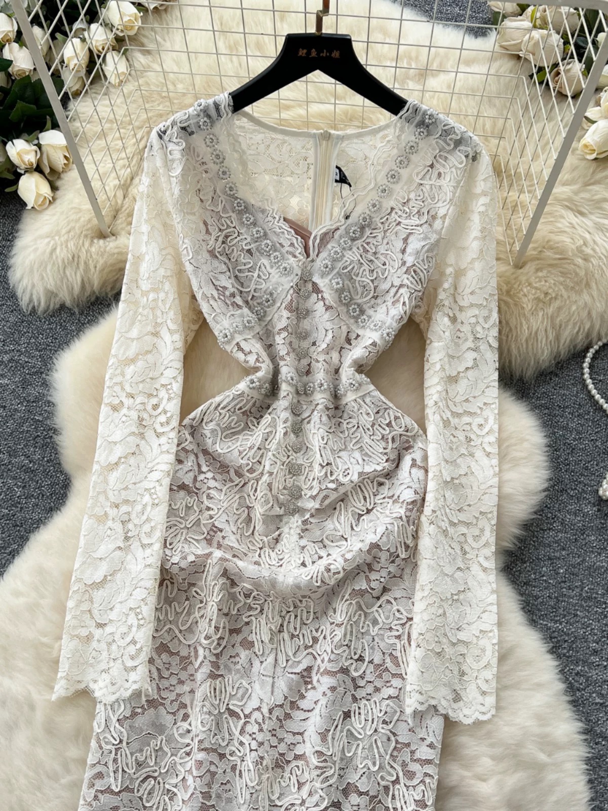 Causing trouble lace dress FBC425 image