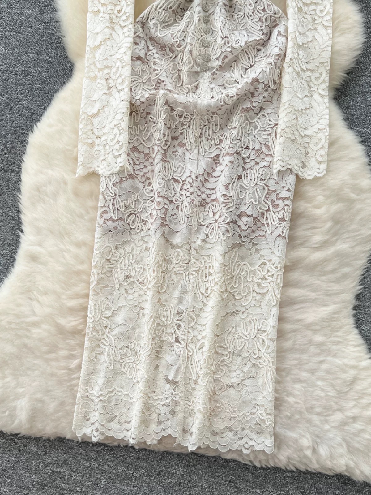 Causing trouble lace dress FBC425 image