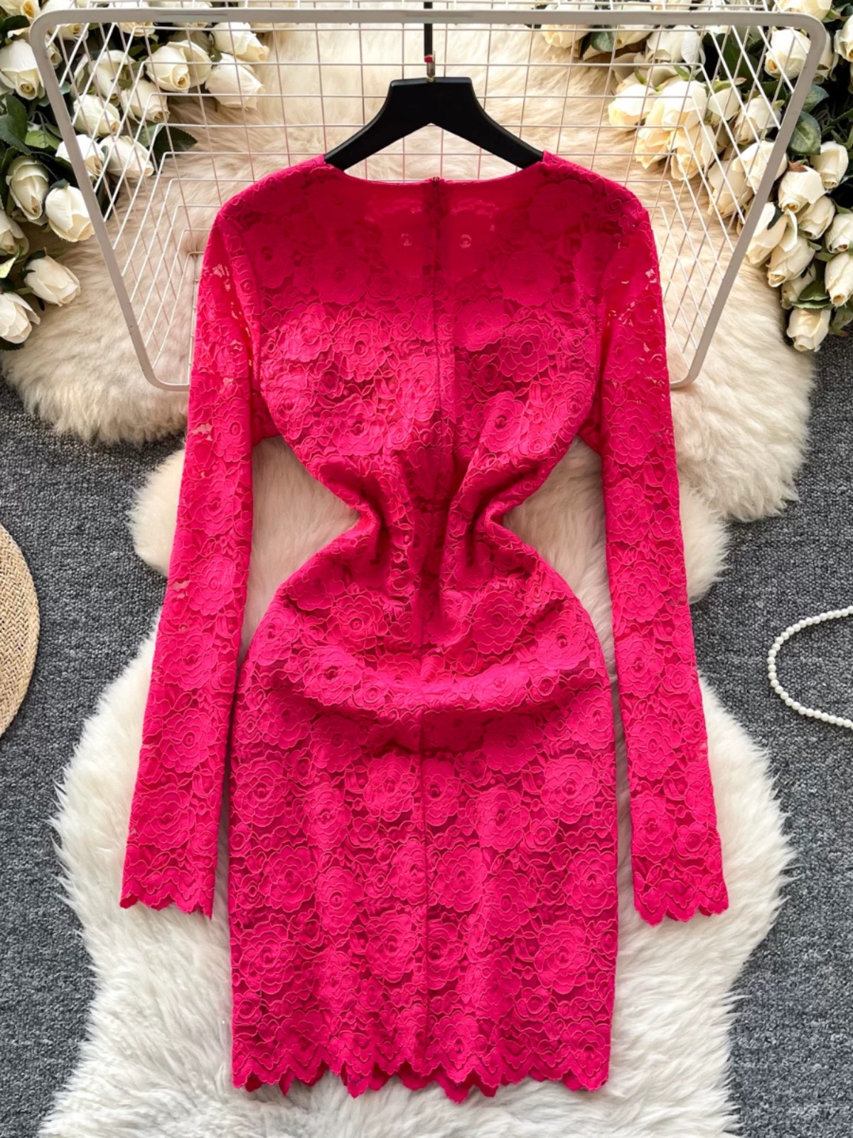 She stands out lace dress FBC428 image