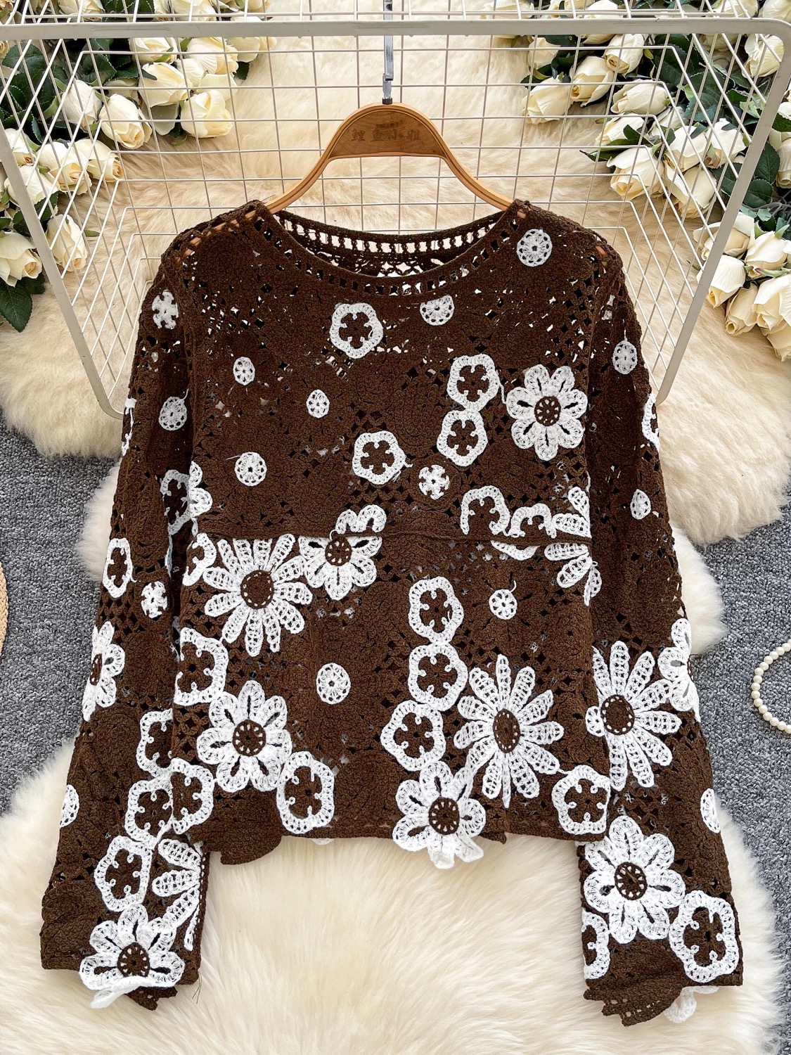 Call you back crotchet top KTO287 image