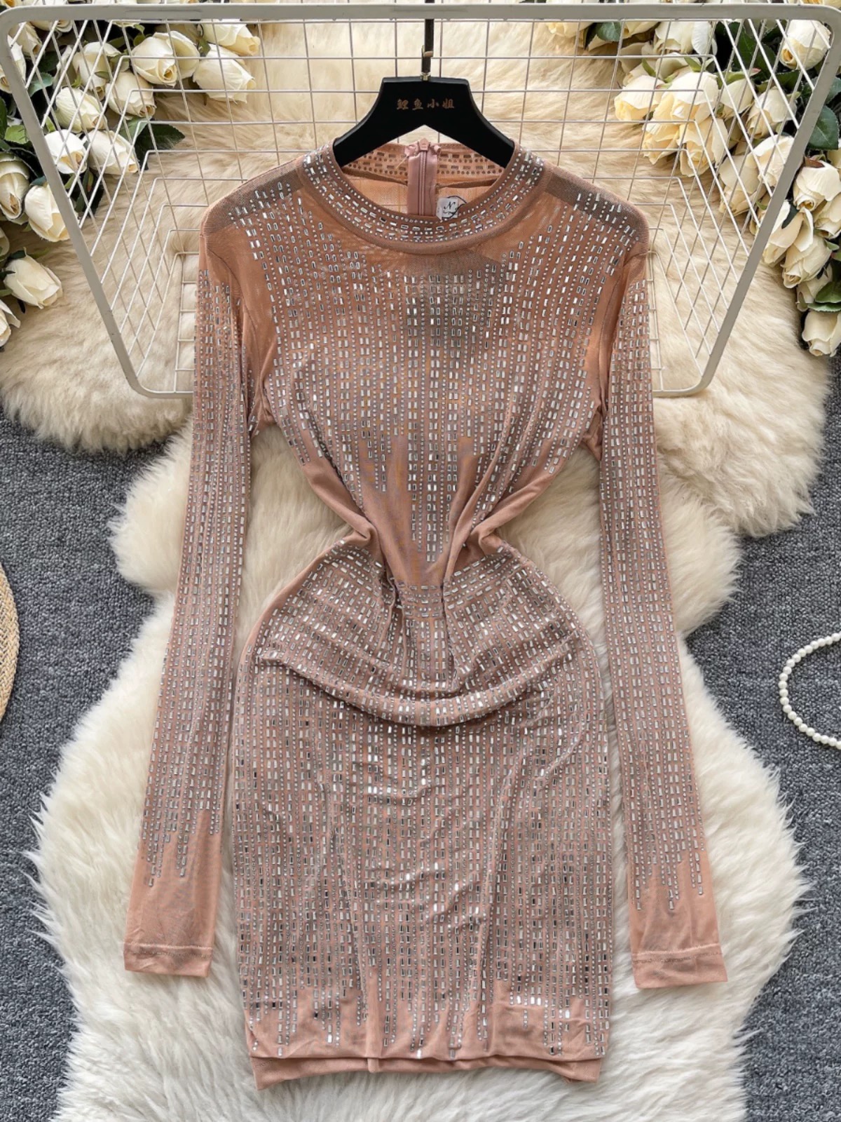 Back alley embellished dress FBC433 image