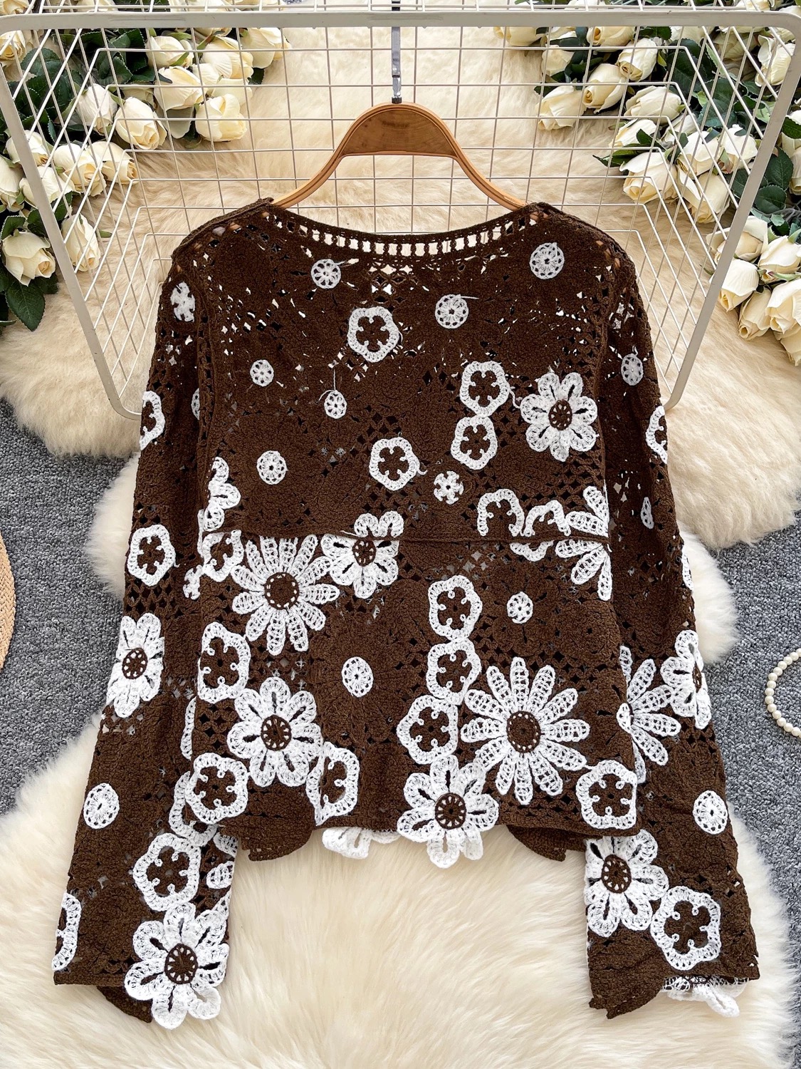 Call you back crotchet top KTO287 image