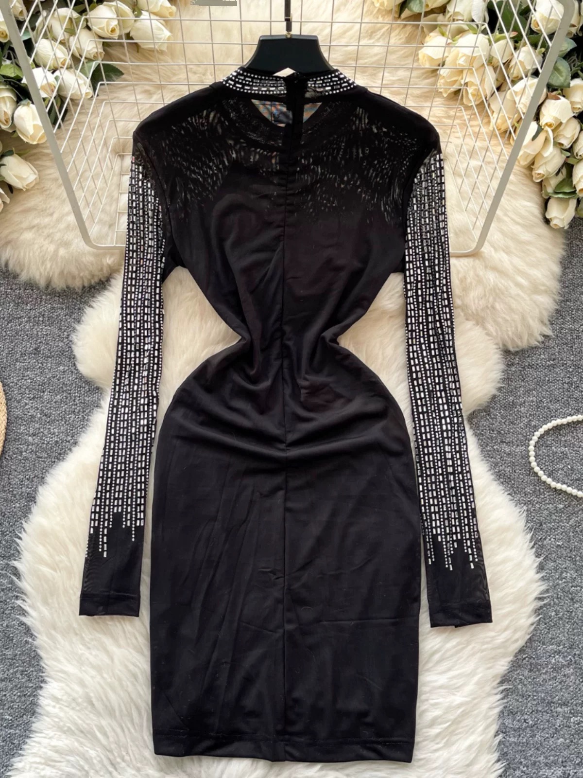 Back alley embellished dress FBC433 image