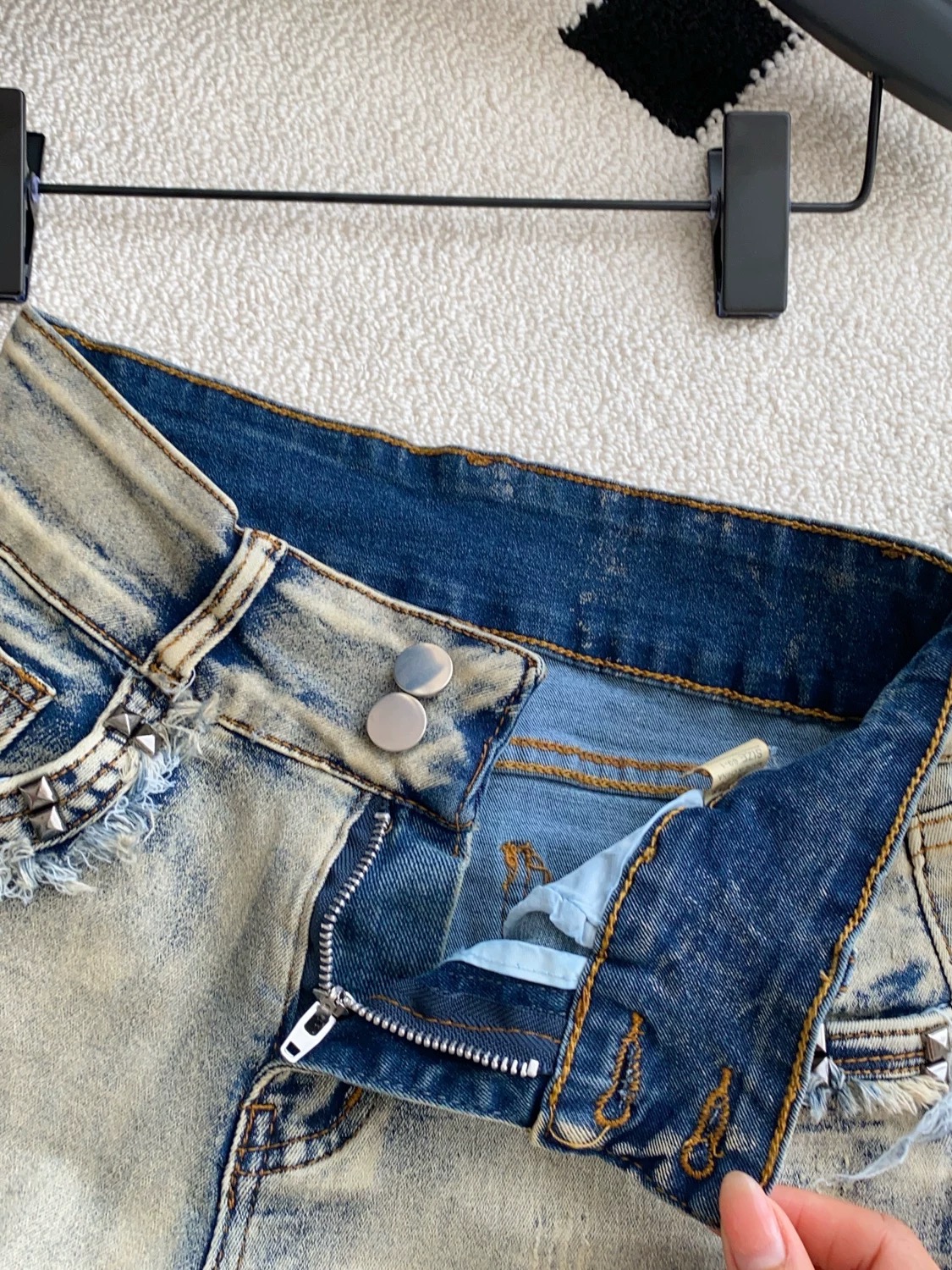 Smell the roses denim shorts DS128 image