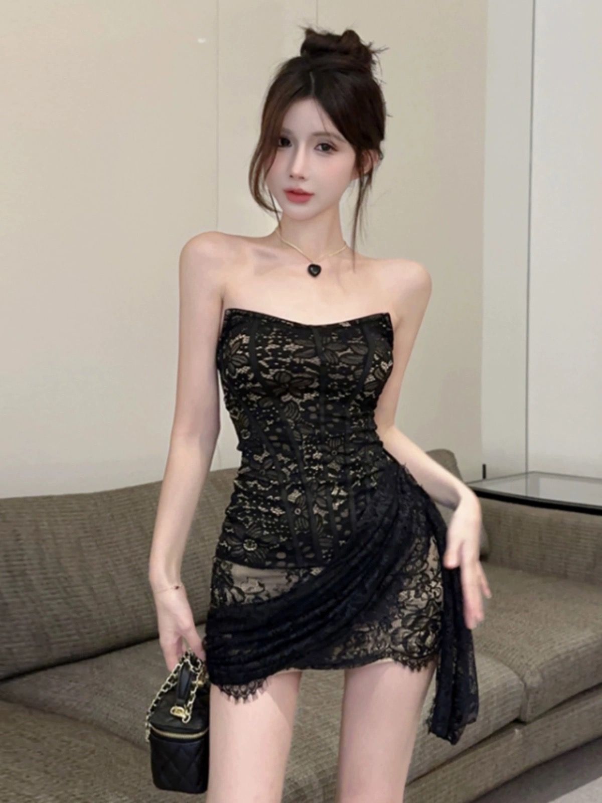 Feline sexy lace dress CBC641 image