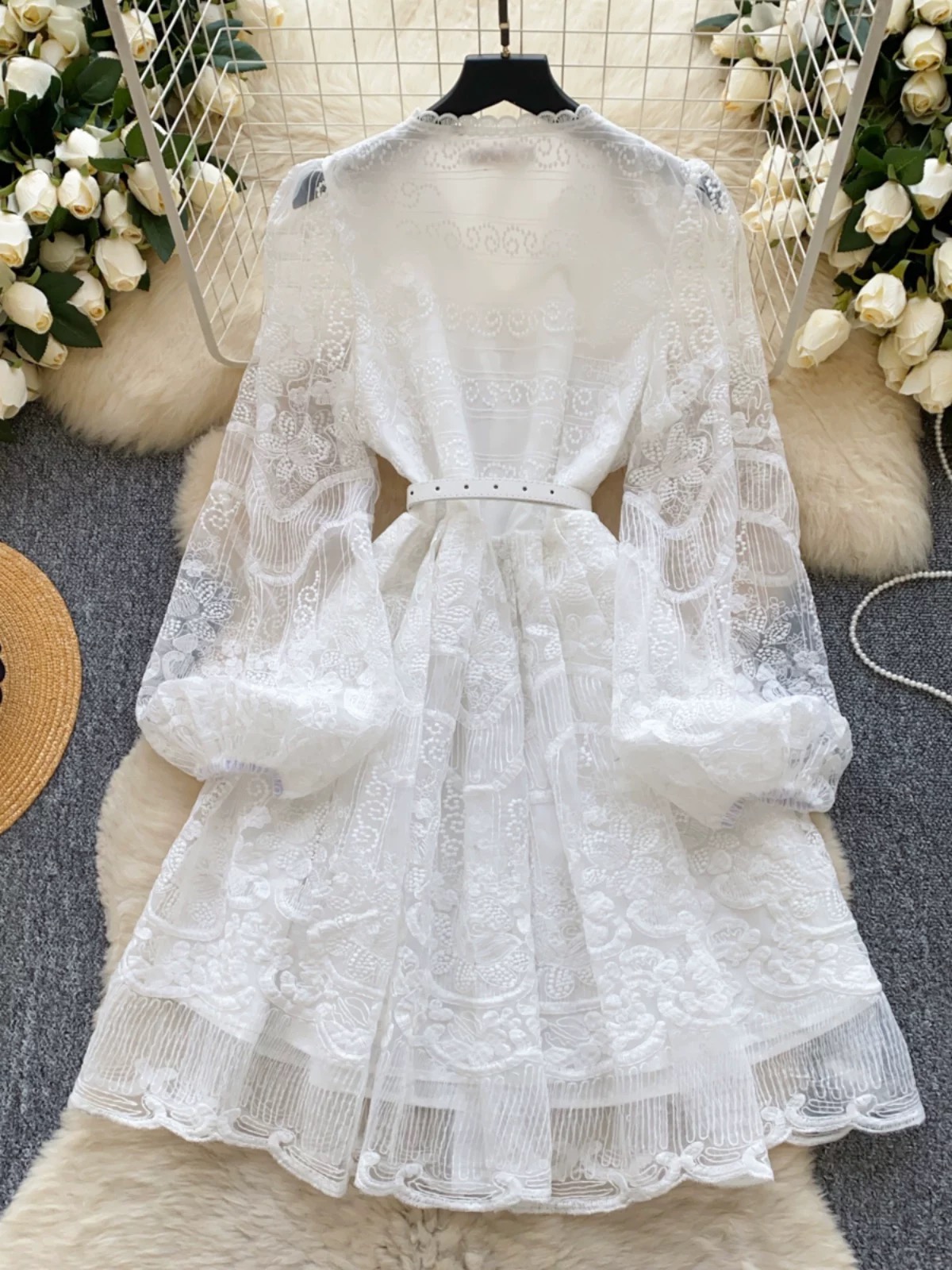 Formal point woolen dress FD1275 image