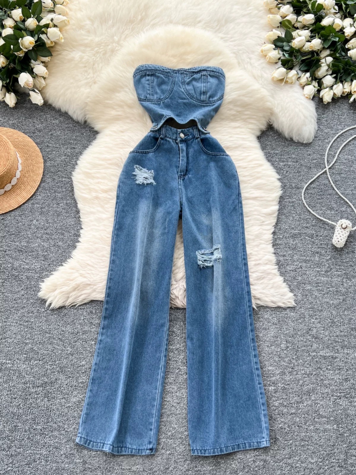 No filter needed denim jumpsuit DJS101 image