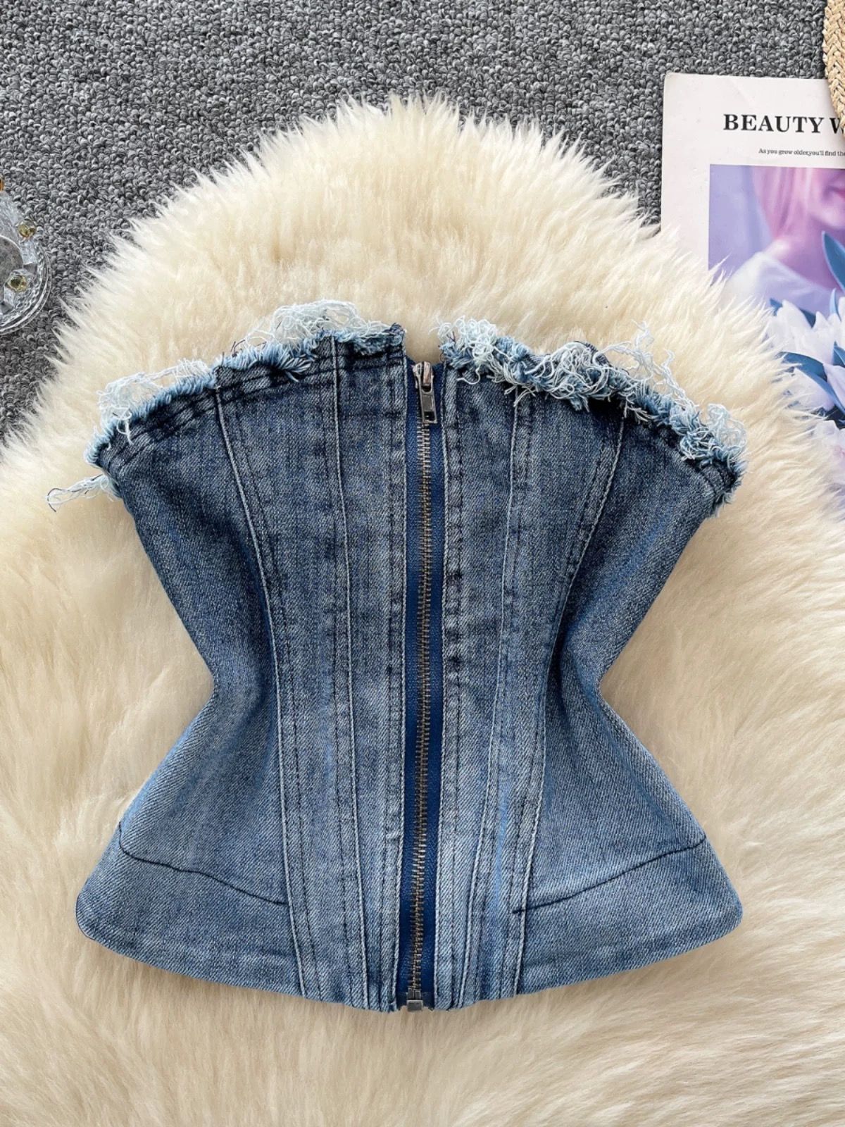 Can’t be tamed denim top DTO149 image