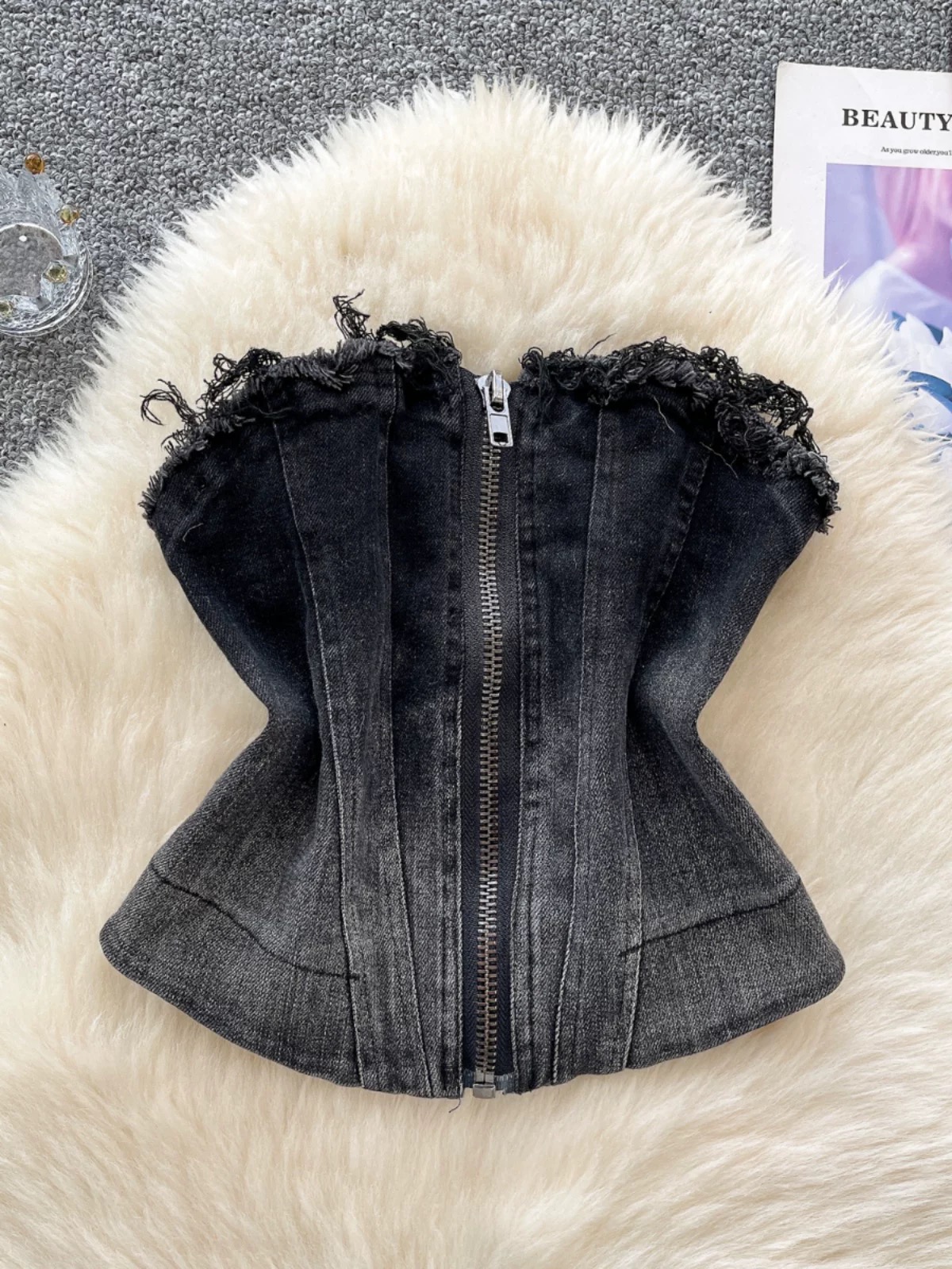 Can’t be tamed denim top DTO149 image