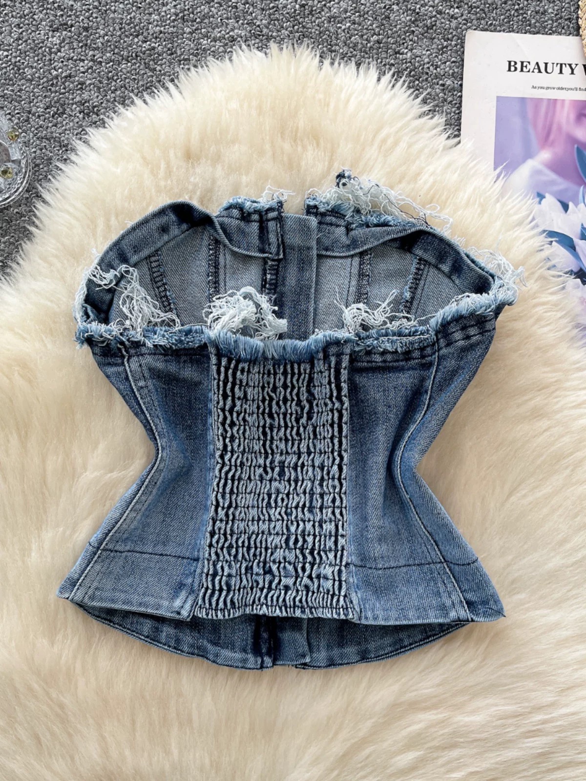 Can’t be tamed denim top DTO149 image