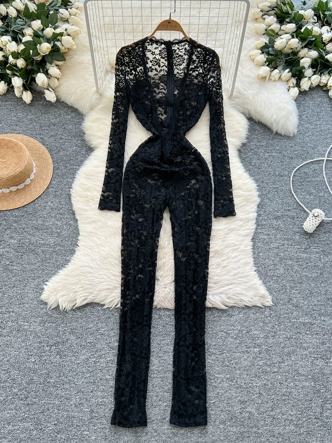 Best you had lace jumpsuit CJS154 image