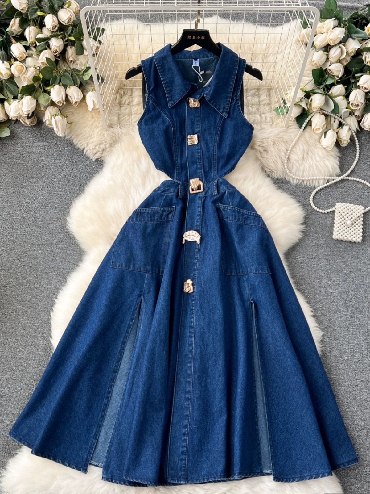 Denim baddie dress DD53 image