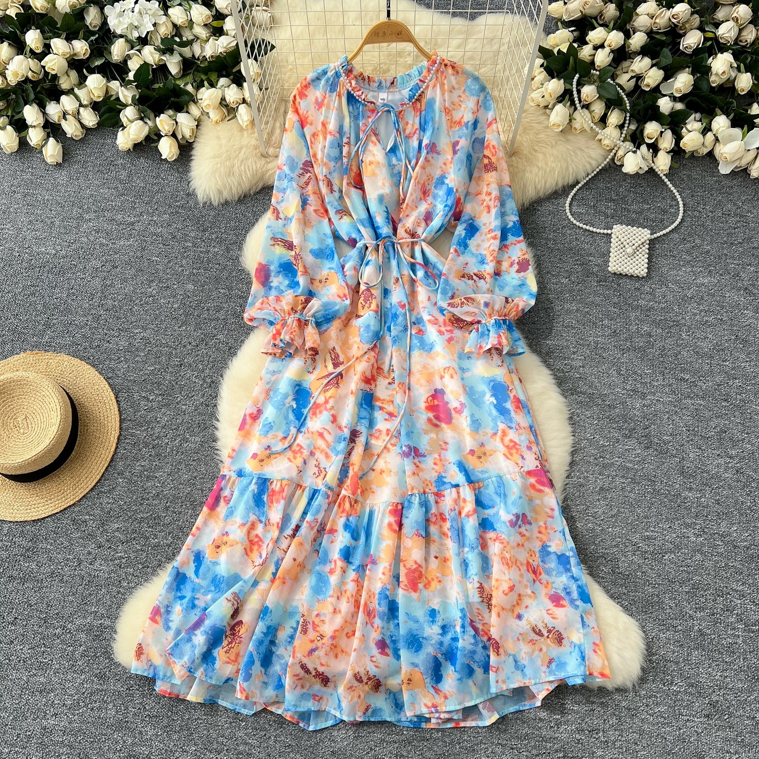 Rock and roll girl floral dress CD850 image