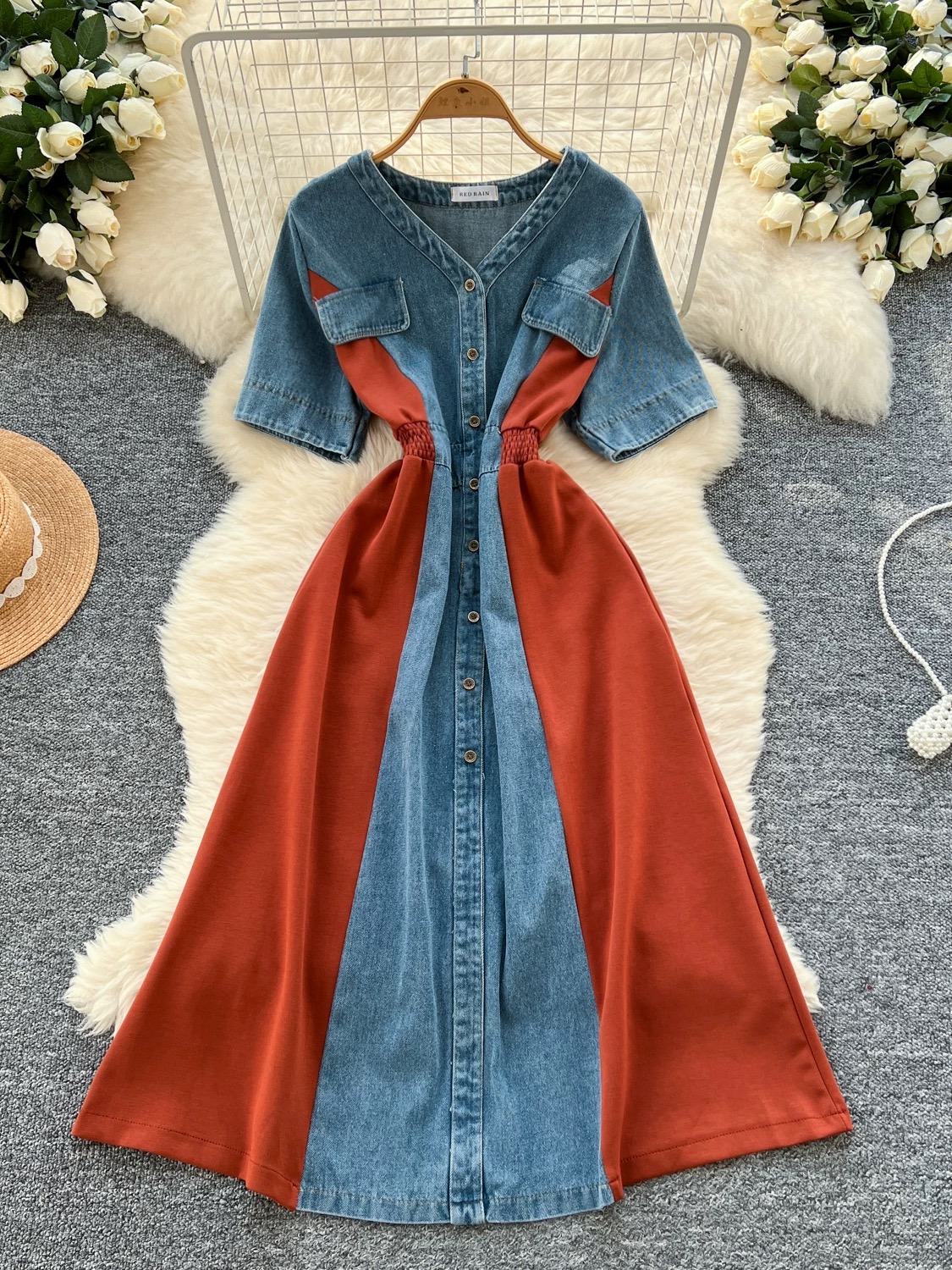 Only one for me denim dress DD93 image