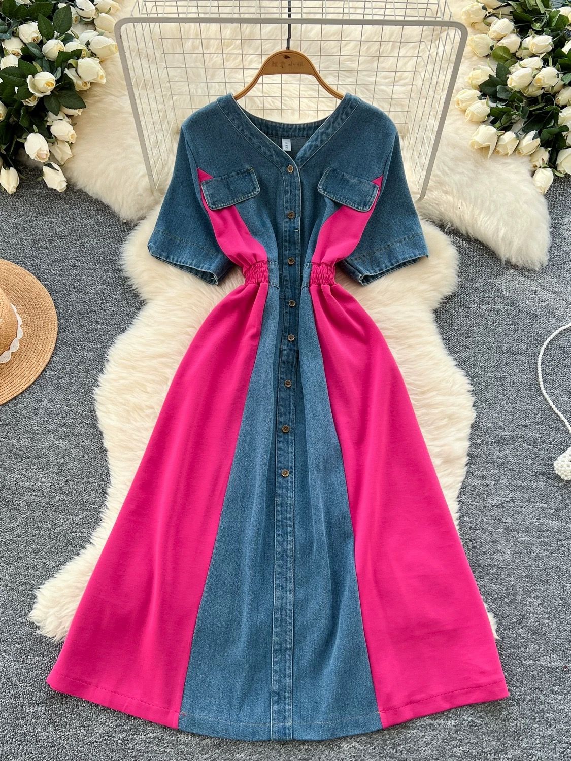 Only one for me denim dress DD93 image