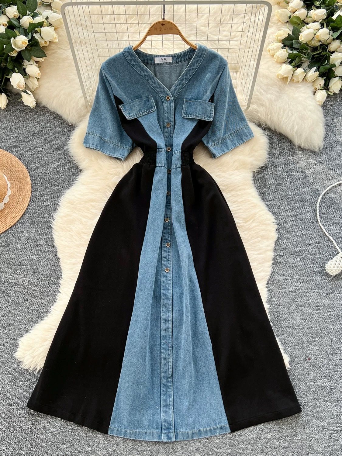 Only one for me denim dress DD93 image