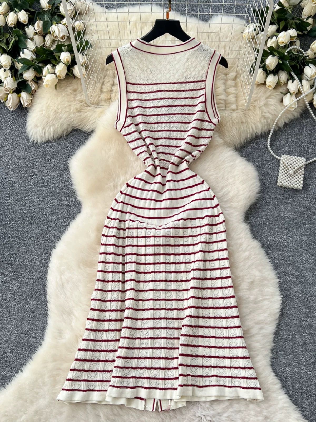 Holding onto you ribbed dress CD839 image