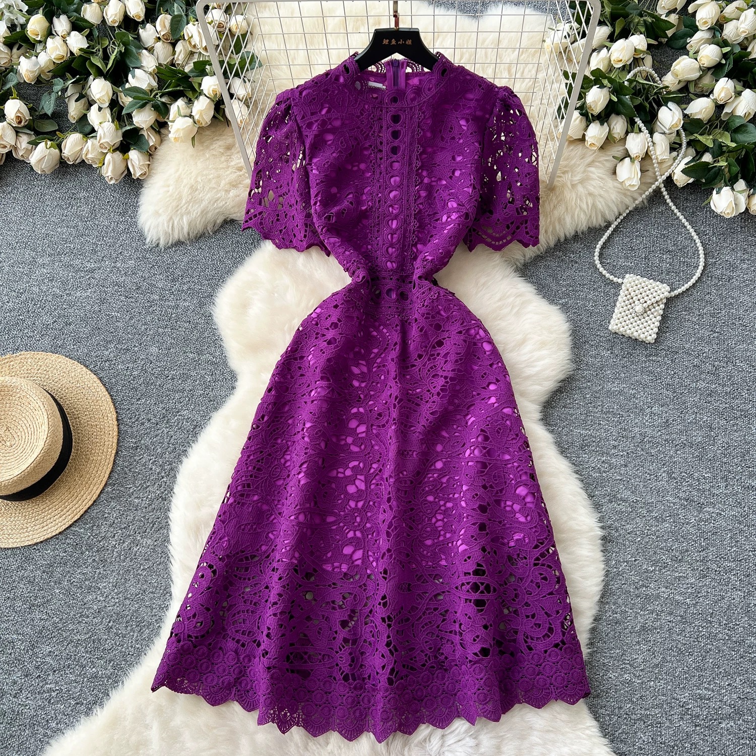 Flowing freely lace dress FD629 image