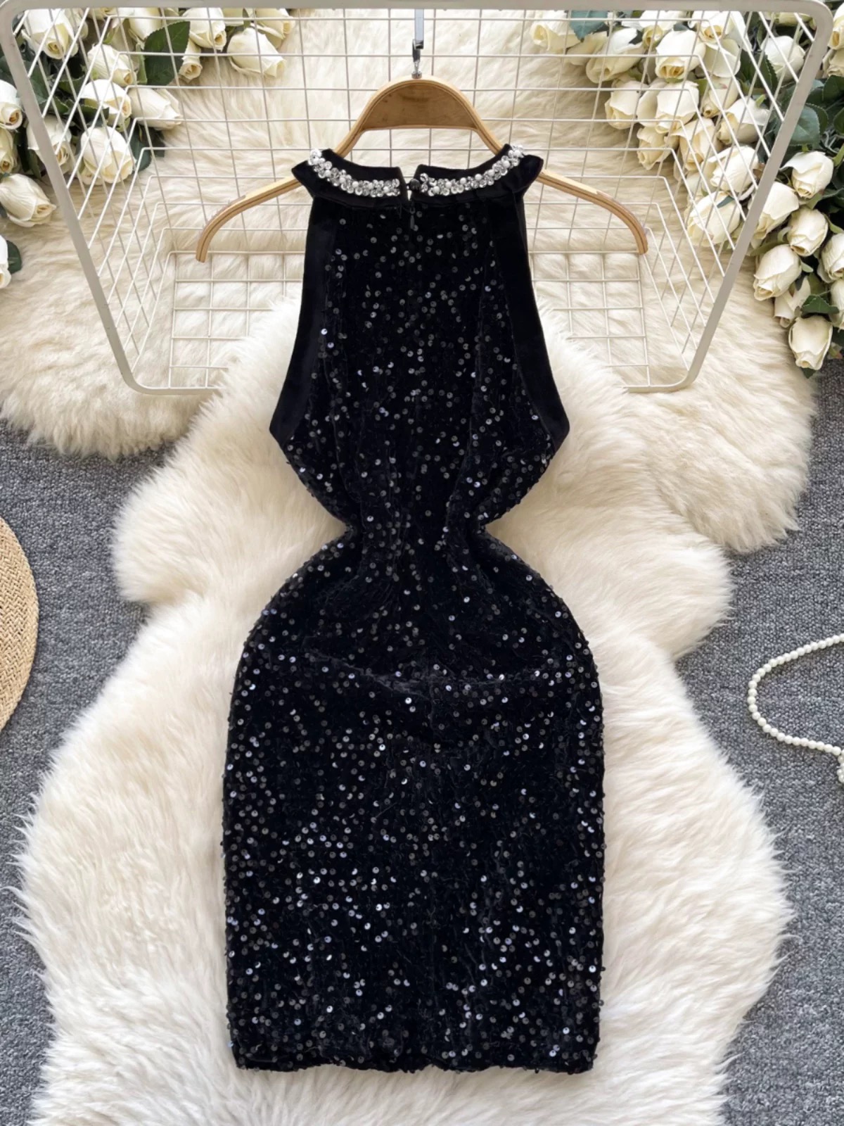 Take me on a vacay sequin dress FBC447 image