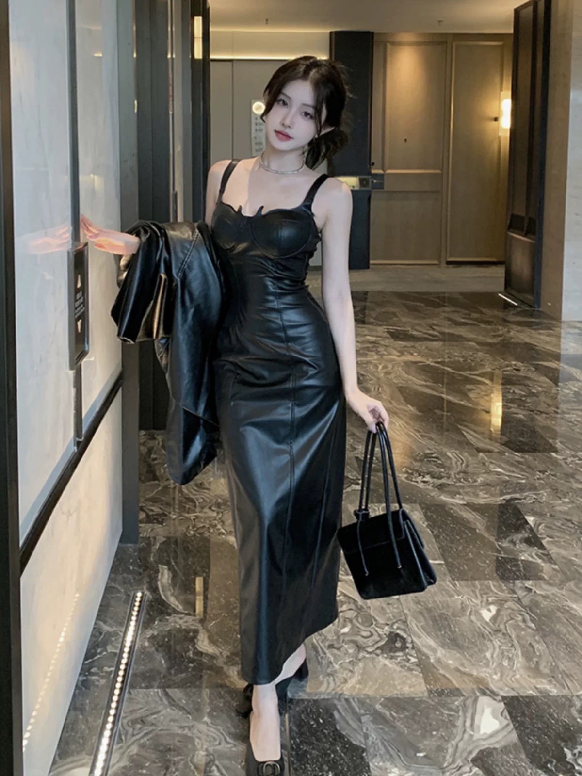 Out of the ordinary leather dress CBC1360 image