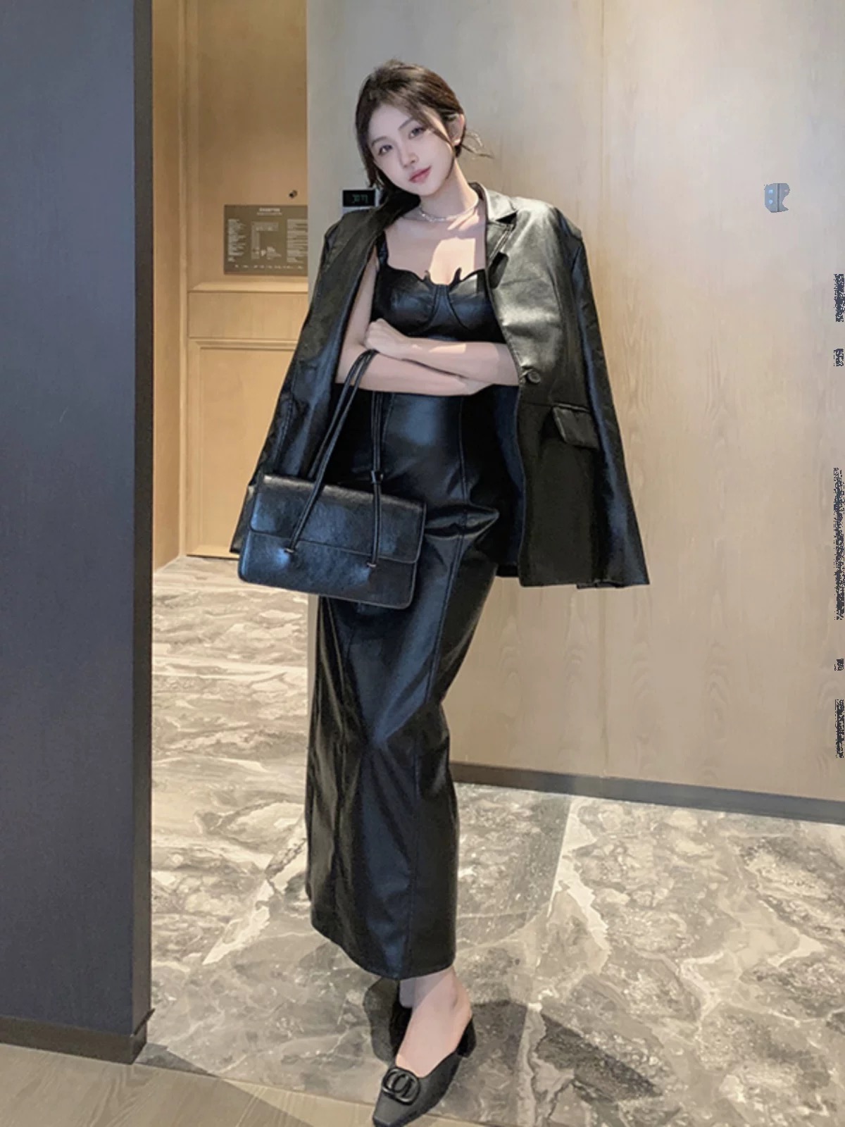 Out of the ordinary leather dress CBC1360 image