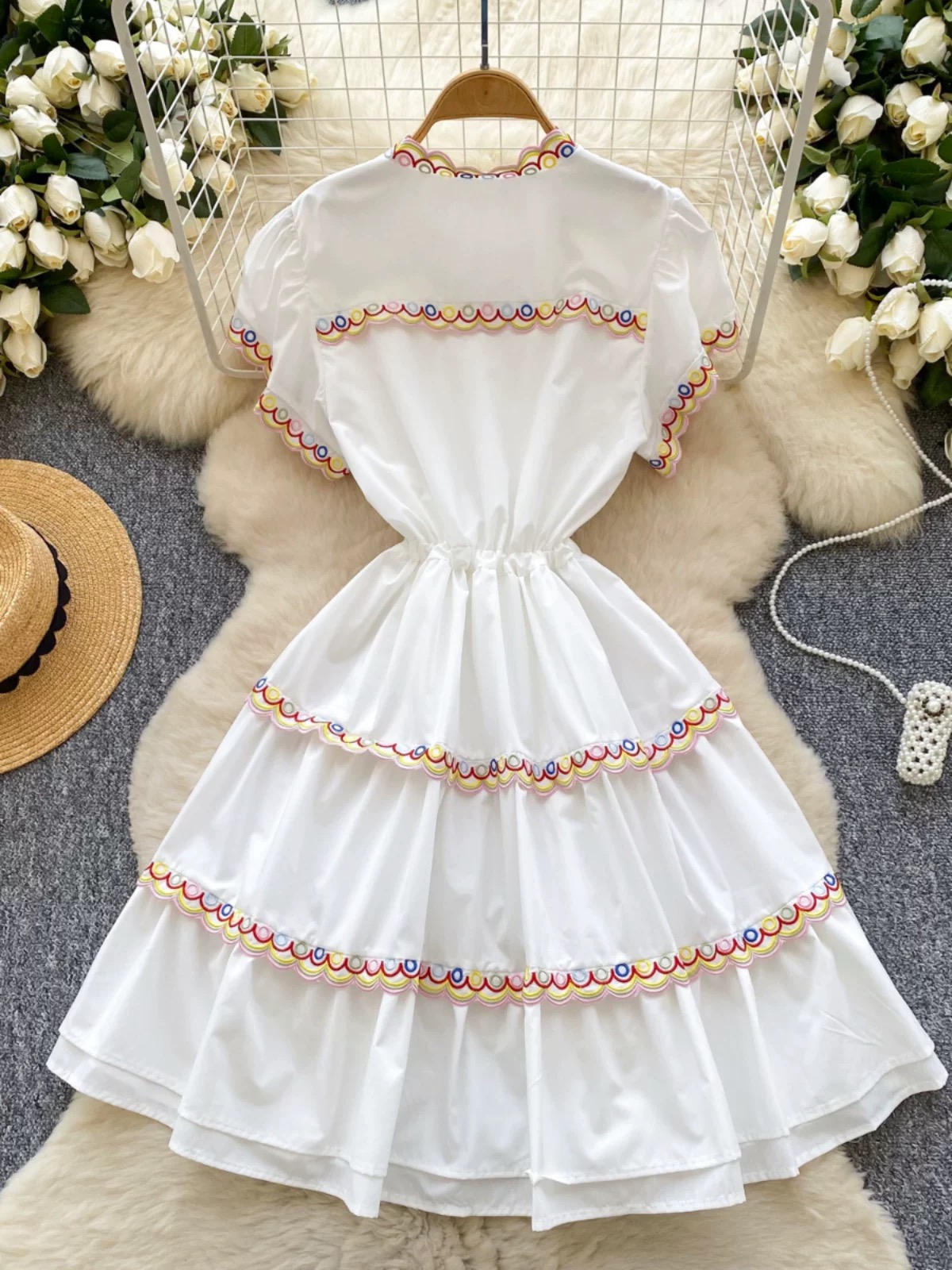 Casual feelings embroidery dress CD2078 image