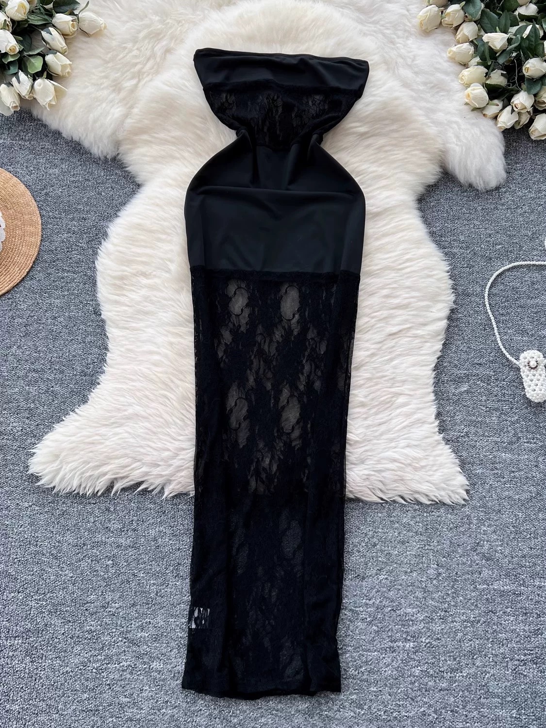 Out for a tan lace dress CBC1349 image