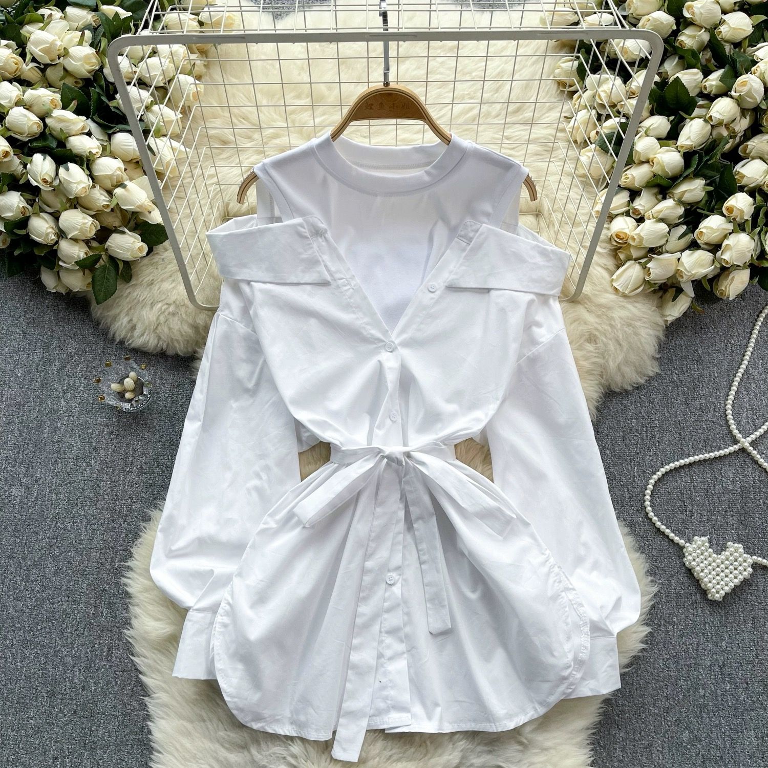 Flowers and diamonds shirt SH119 image