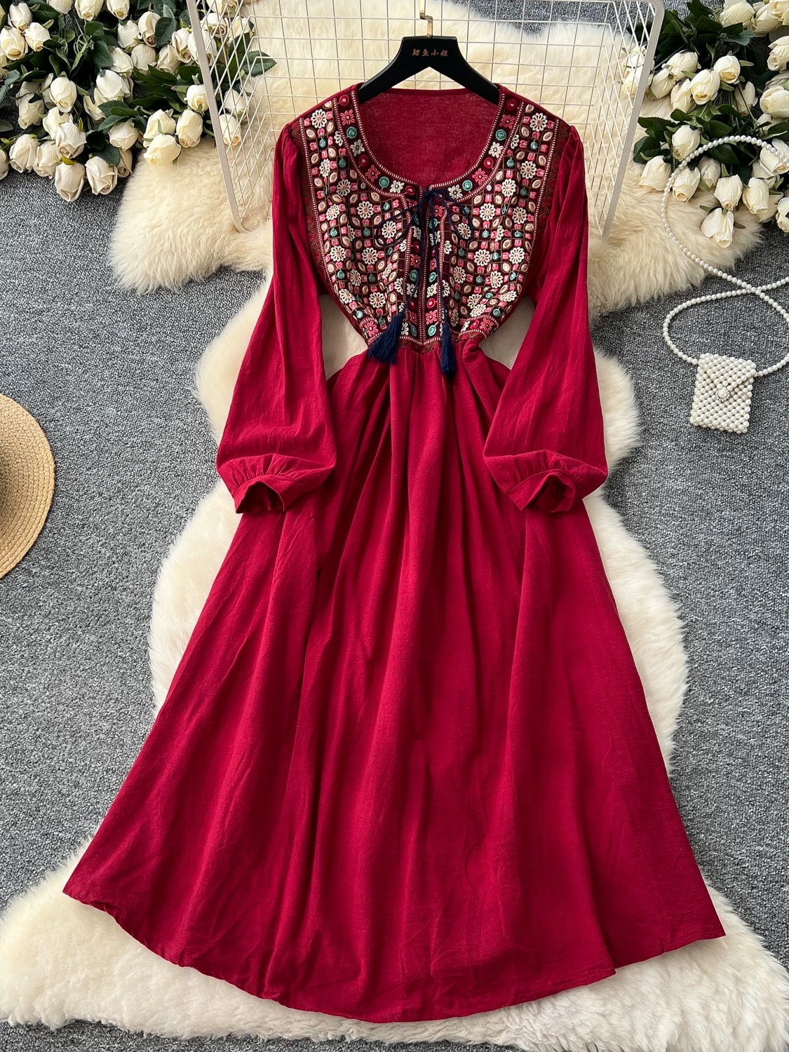 Luxury views embroidery dress CD1842 image