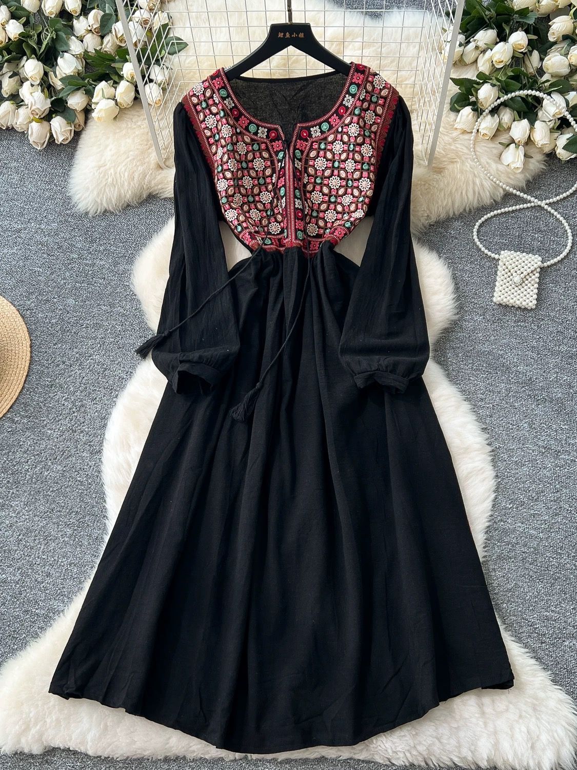 Luxury views embroidery dress CD1842 image