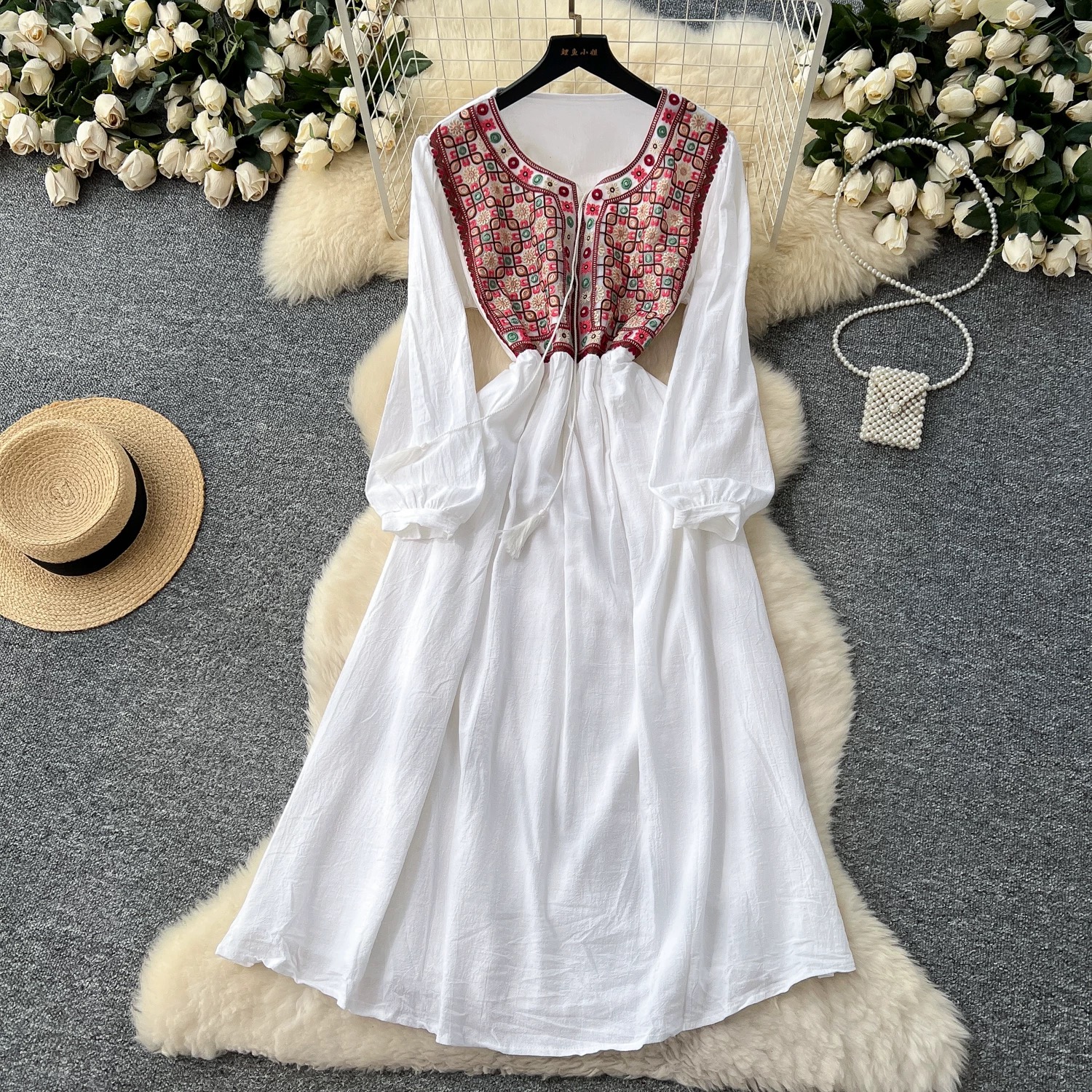 Luxury views embroidery dress CD1842 image