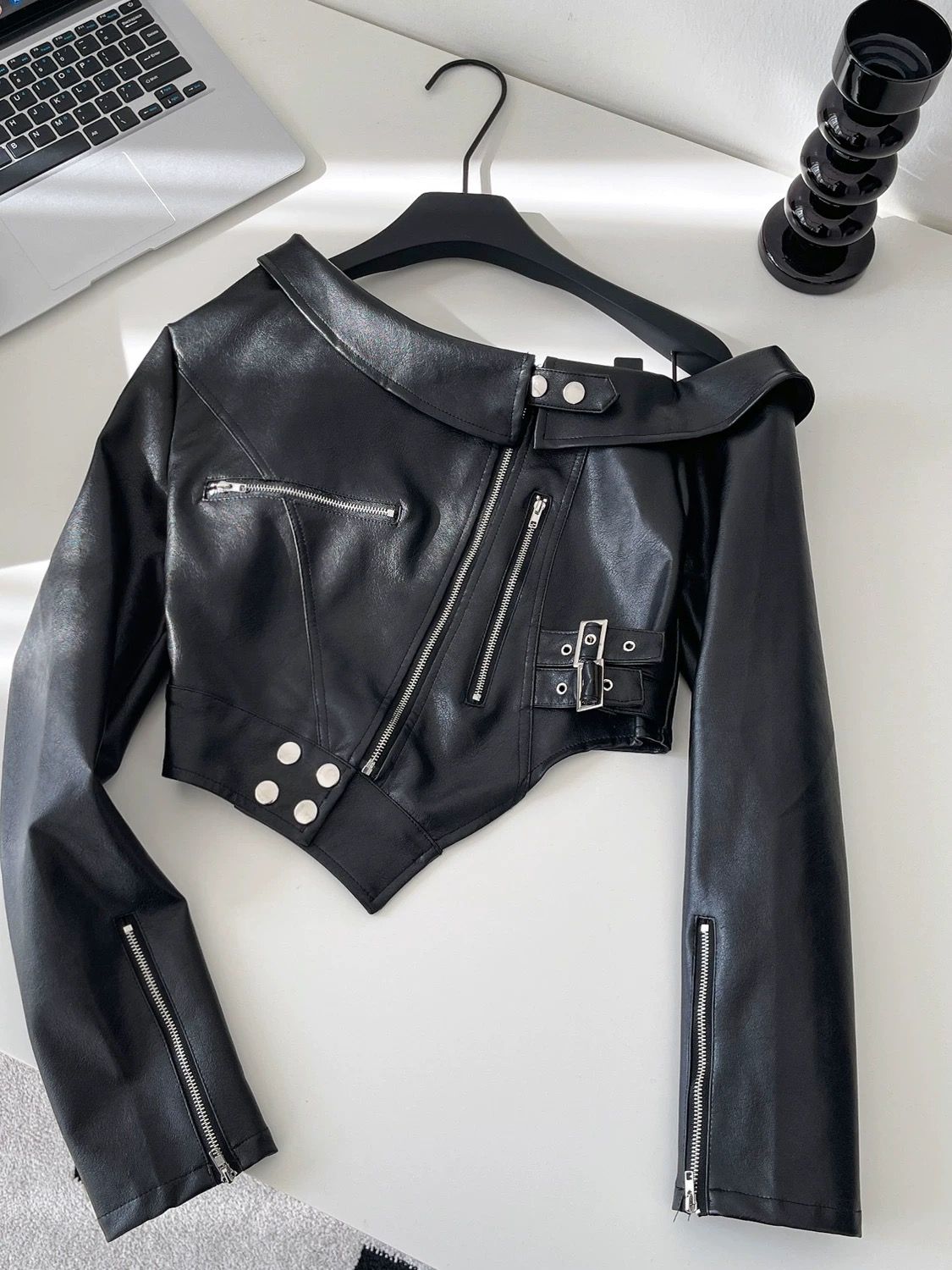 Toggled in love leather top CTO583 image