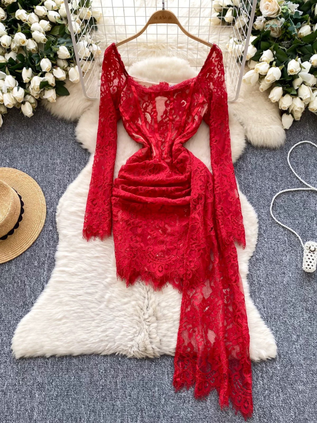 Hard to get lace dress EBC313 image