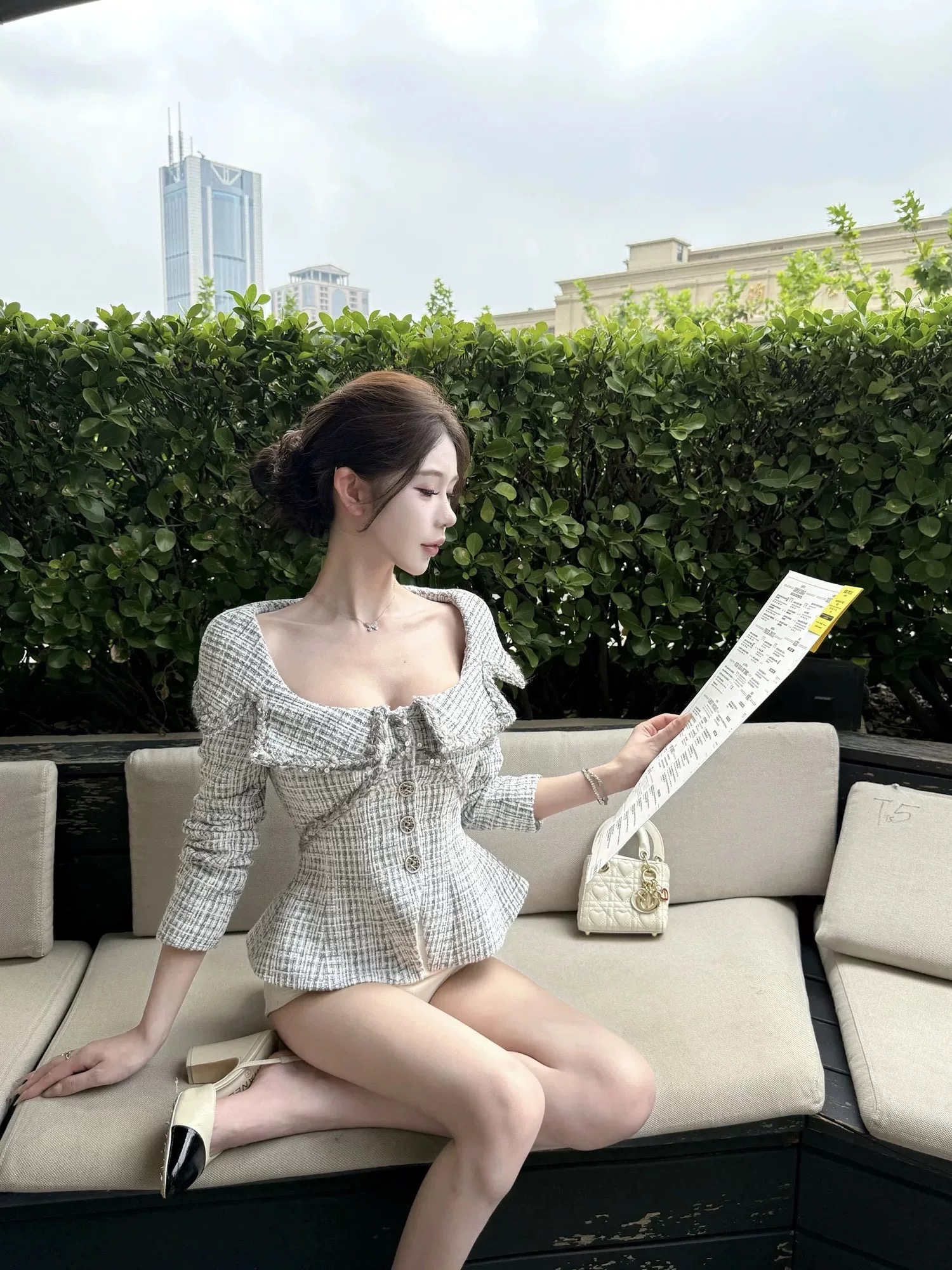 Keep it chic tweed top FTO310 image