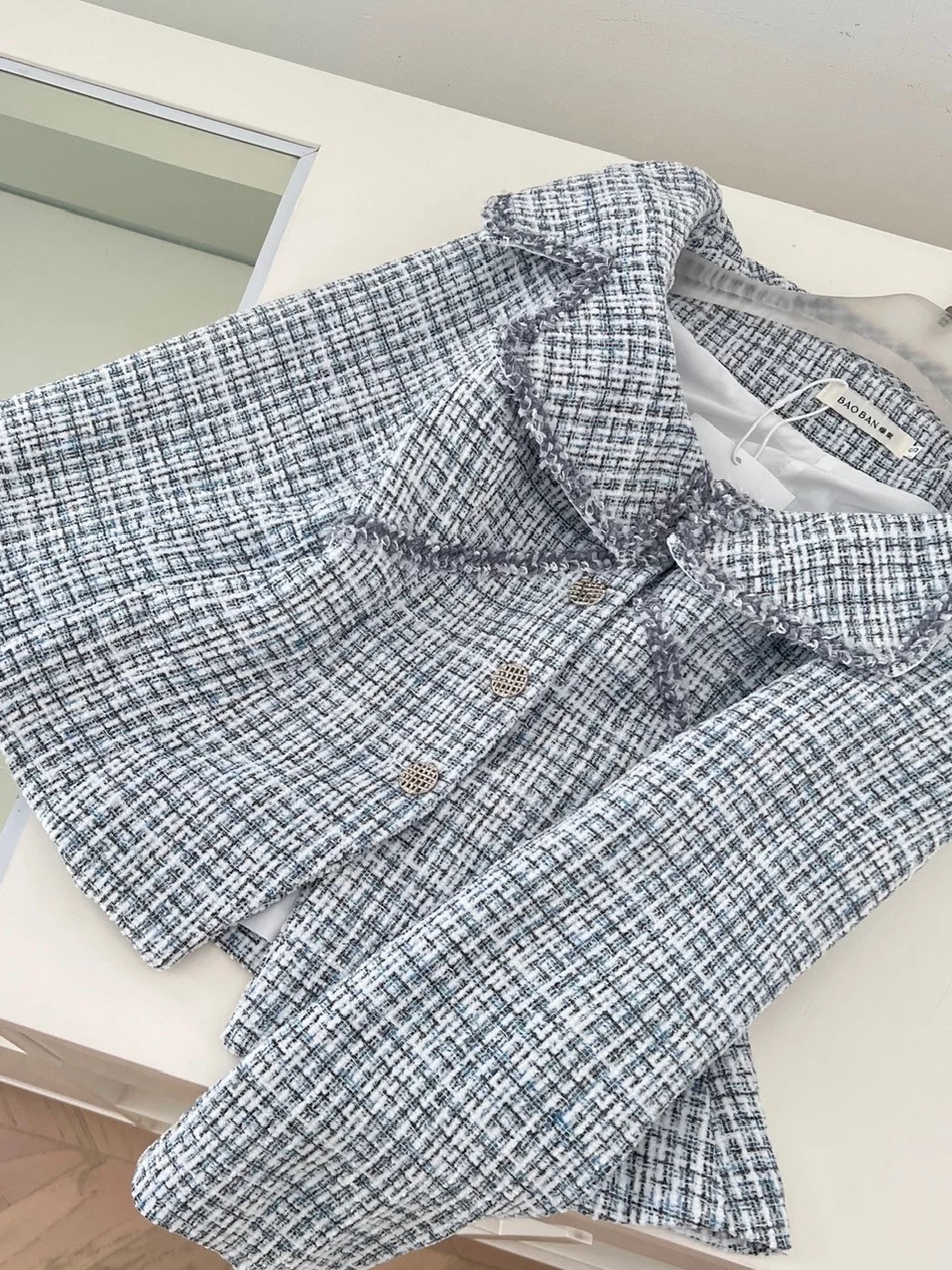 Keep it chic tweed top FTO310 image