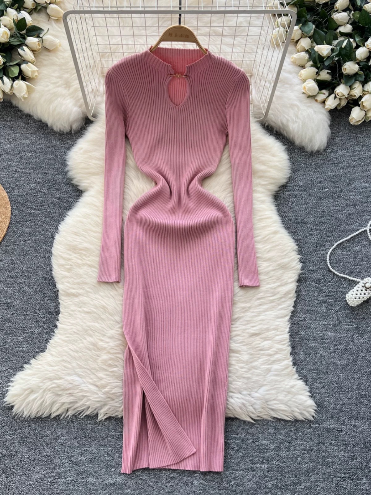 Pushing through knitted dress KBC262 image