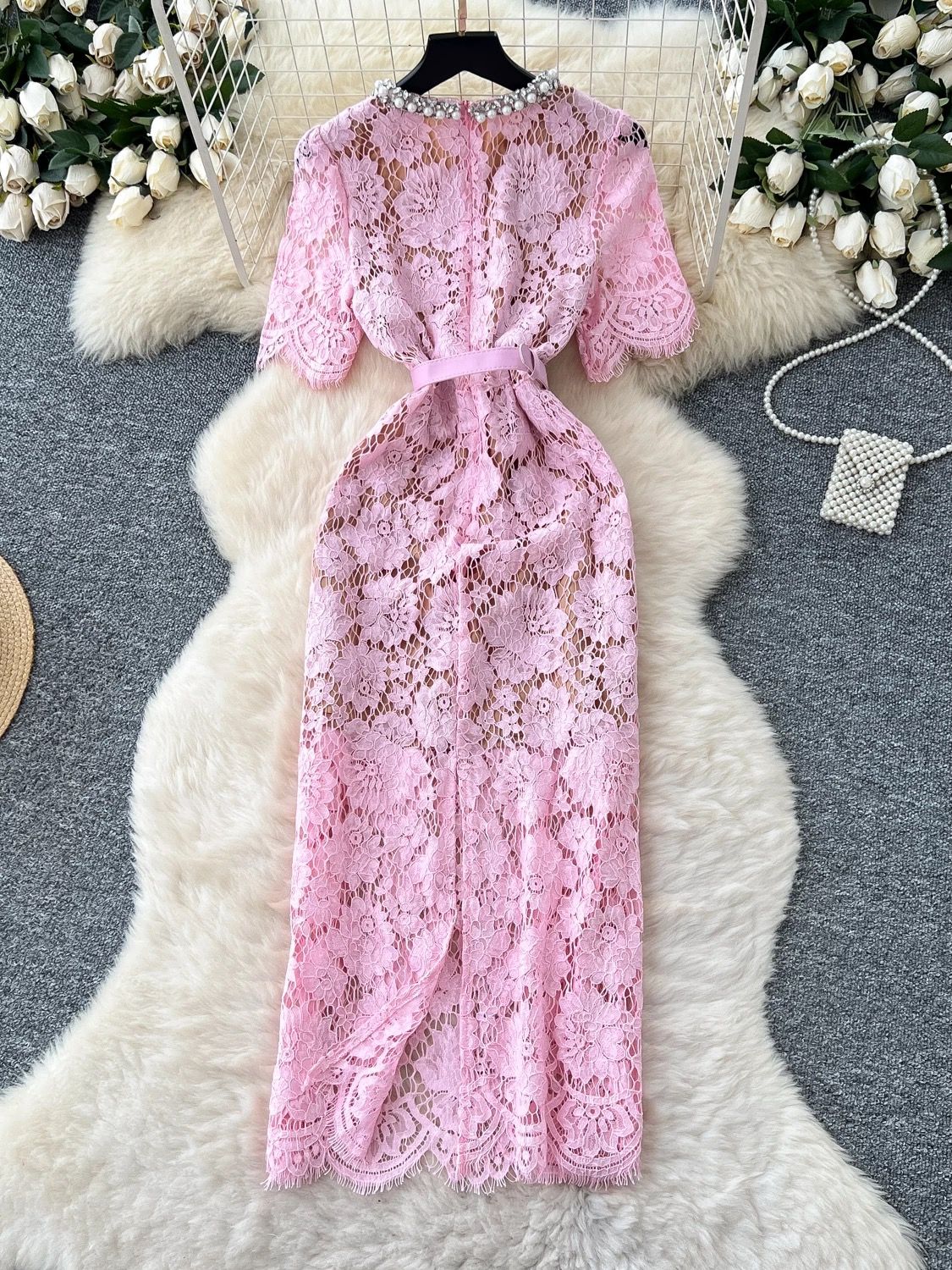 Grab a glass lace dress FBC298 image