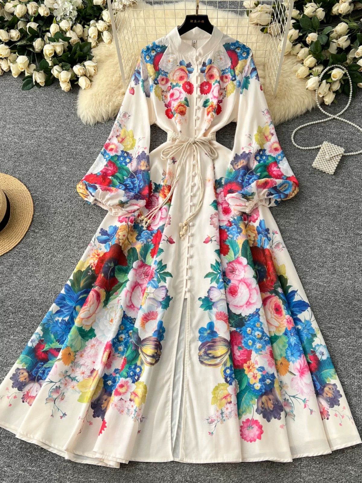 Light and bright dress ED273 image