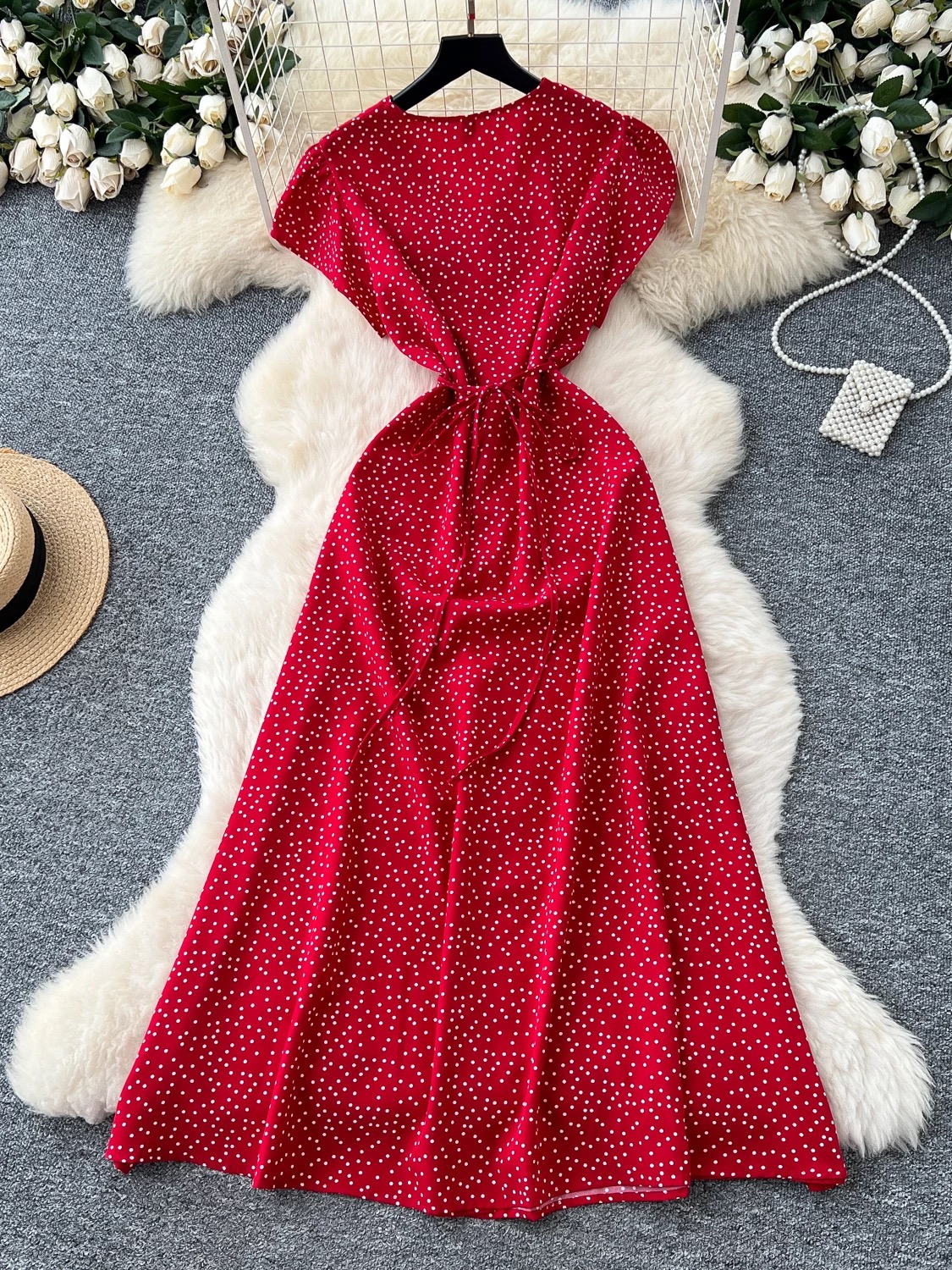 Roses for all dotted dress CD494 image